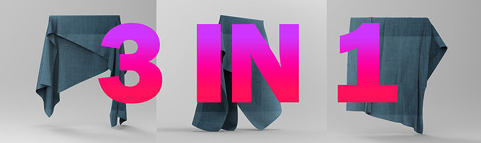 Clothing FBX 3 in 1set 28 Low-poly 3D model