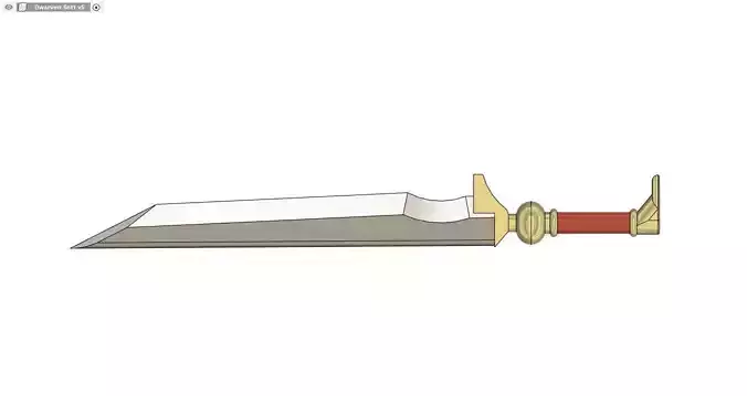 Dwarven Mercenary Sword  3D print model