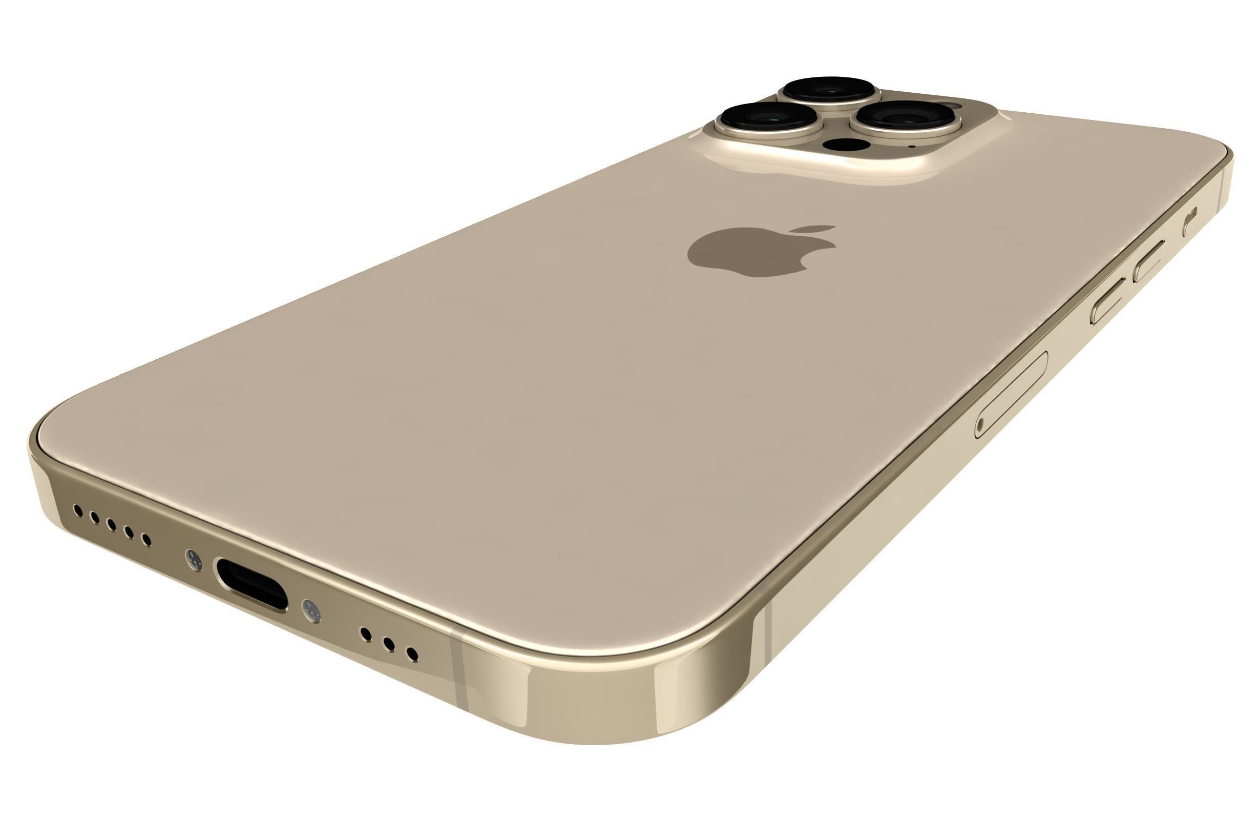 Apple iPhone 13 Pro Gold 3D model_14