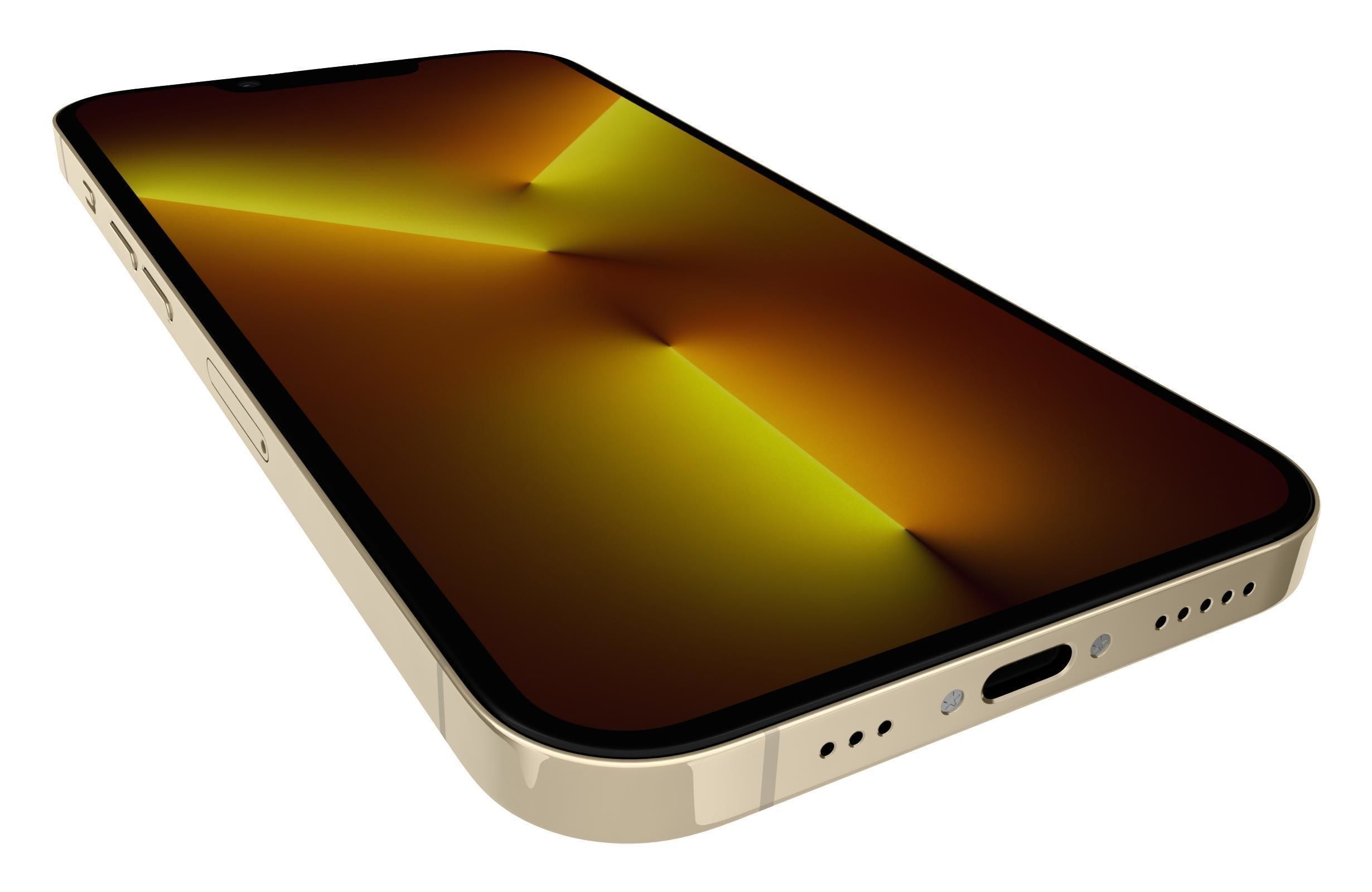 Apple iPhone 13 Pro Gold 3D model_12