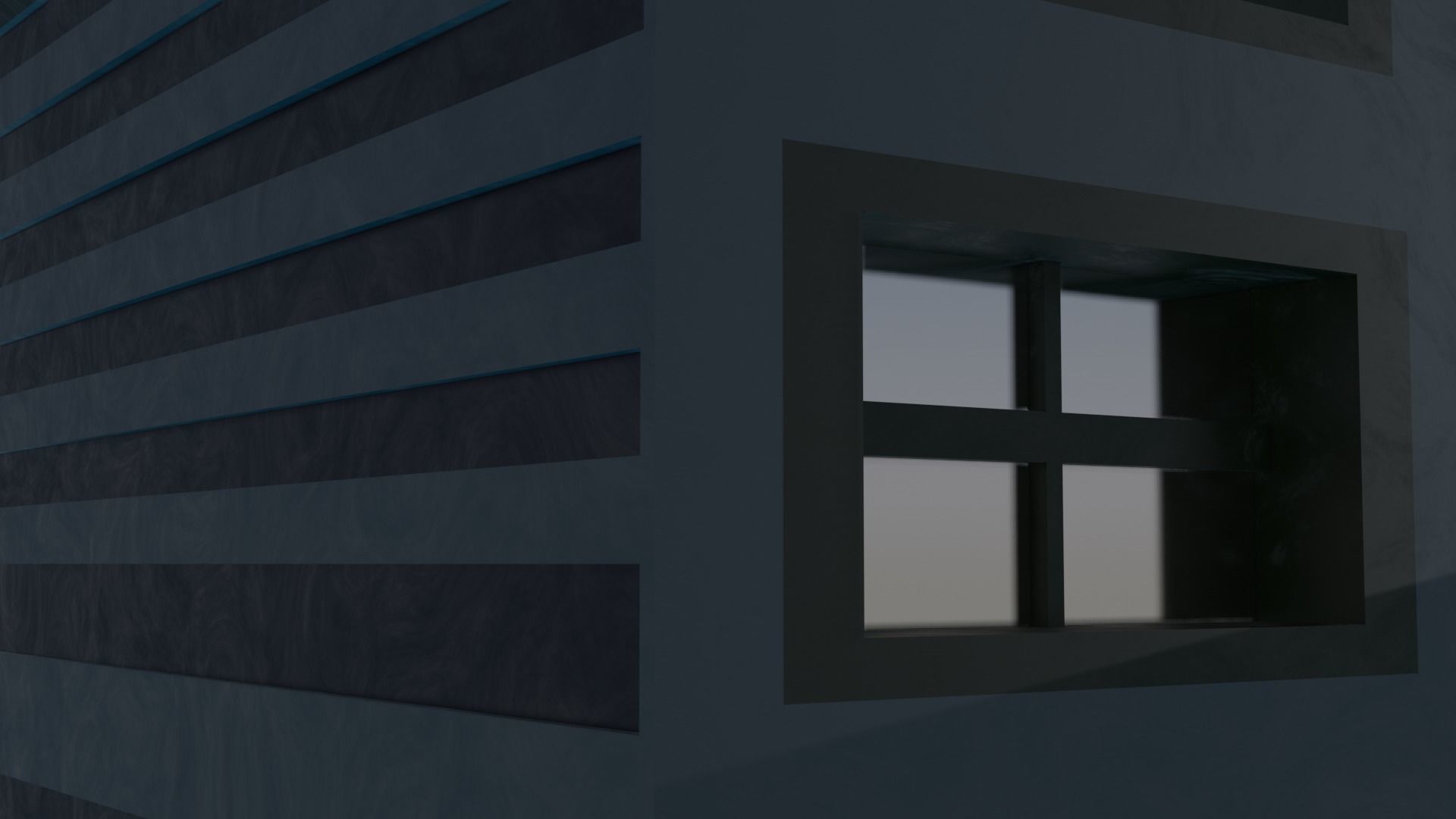 Lowpoly Double Door House For Animation Props Or Show Case  Free 3D model_4