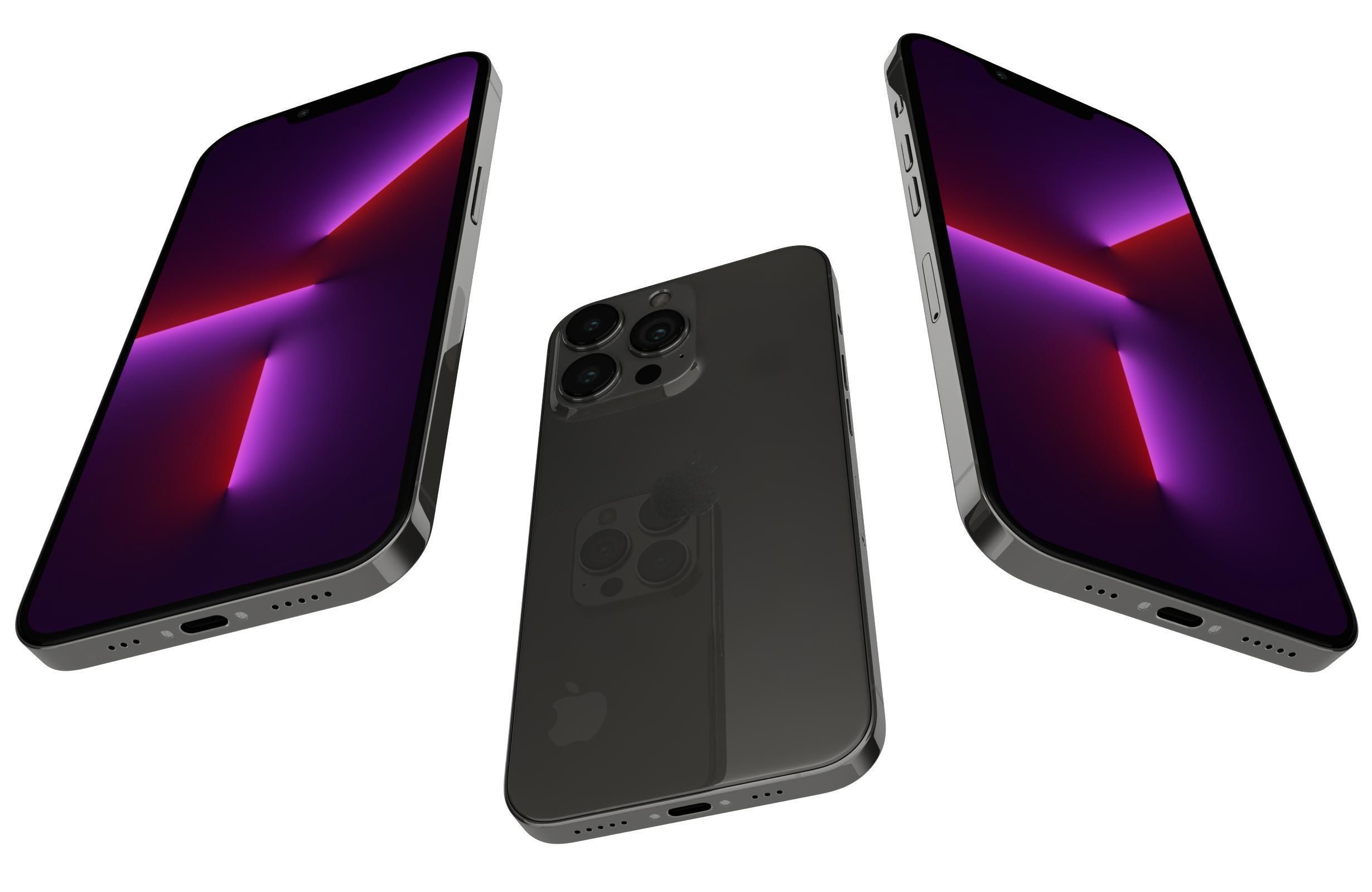 Apple iPhone 13 Pro Graphite 3D model_2