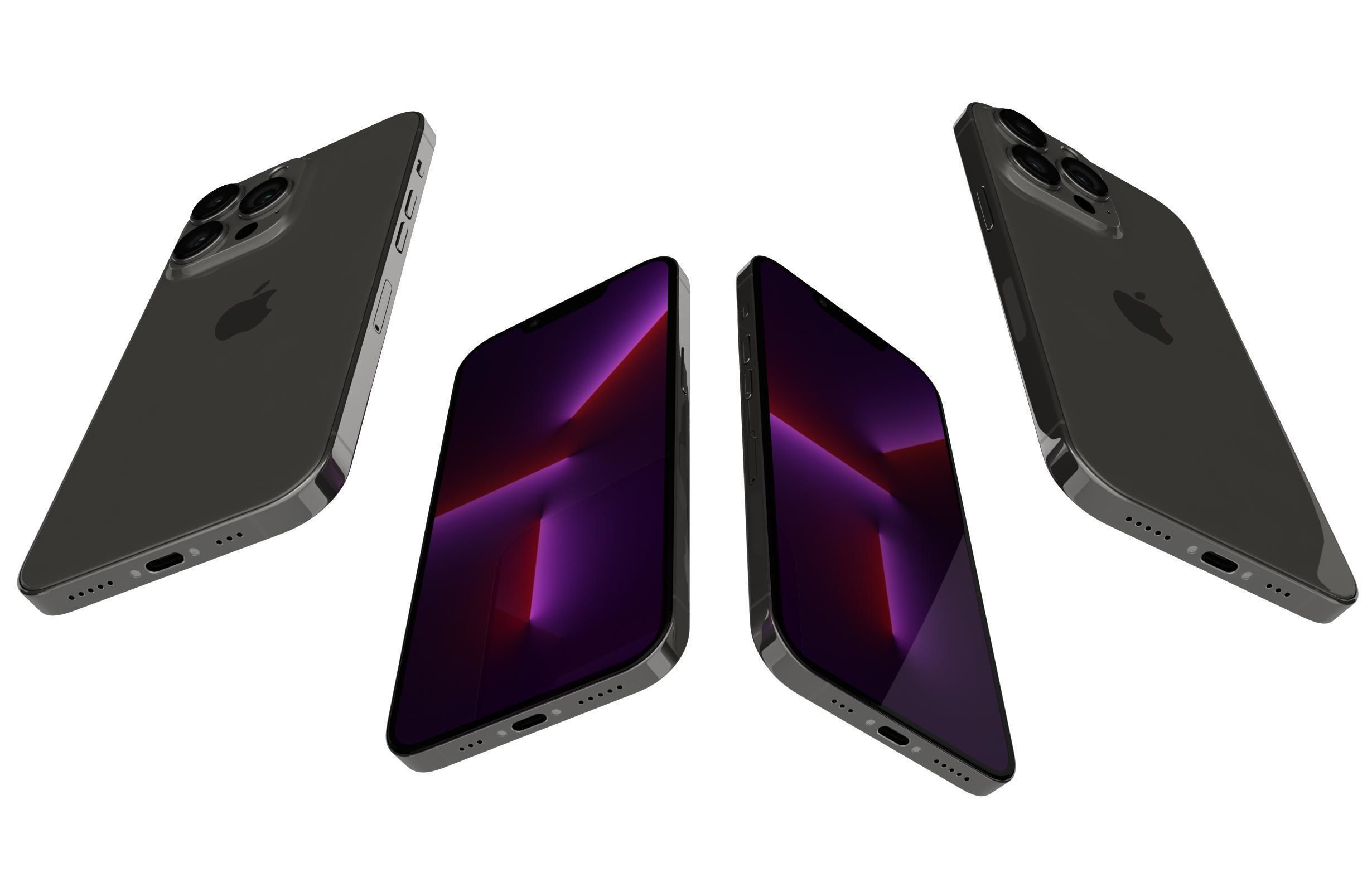 Apple iPhone 13 Pro Graphite 3D model_5