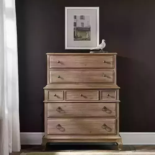 Corsica Wood Chest - 2 Colour 3D model