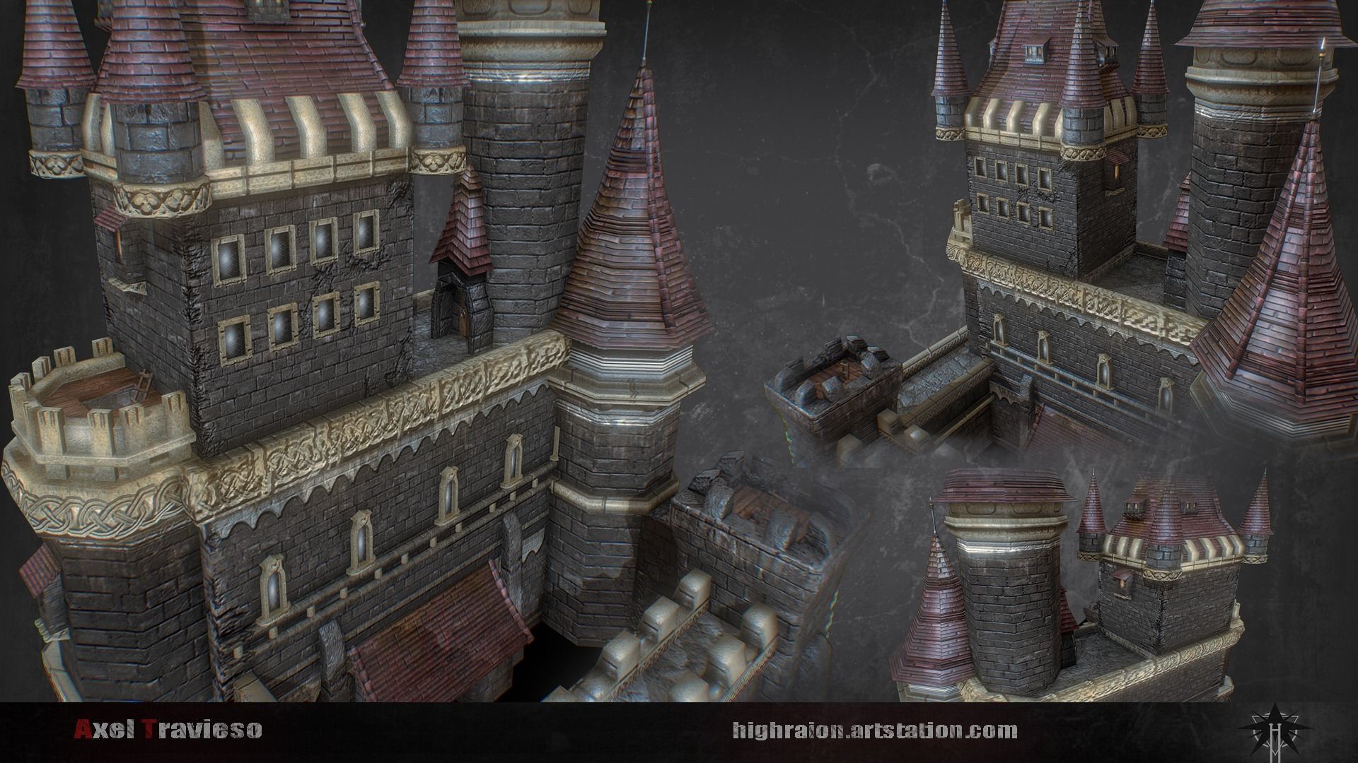 Castle RTS lowpoly Low-poly 3D model_6