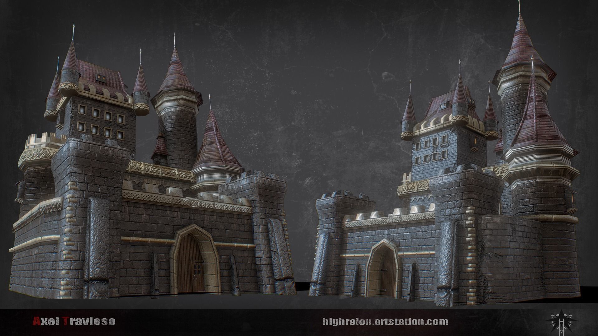 Castle RTS lowpoly Low-poly 3D model_5
