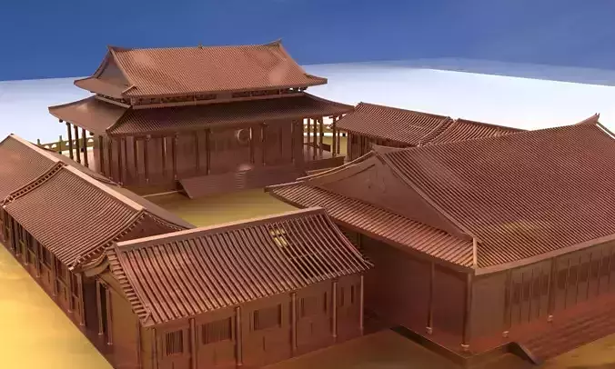 Chinese ancient  courtyard house