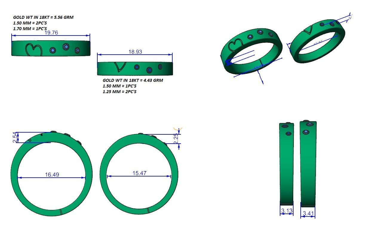 Band ring - ad  511 3D print model_12