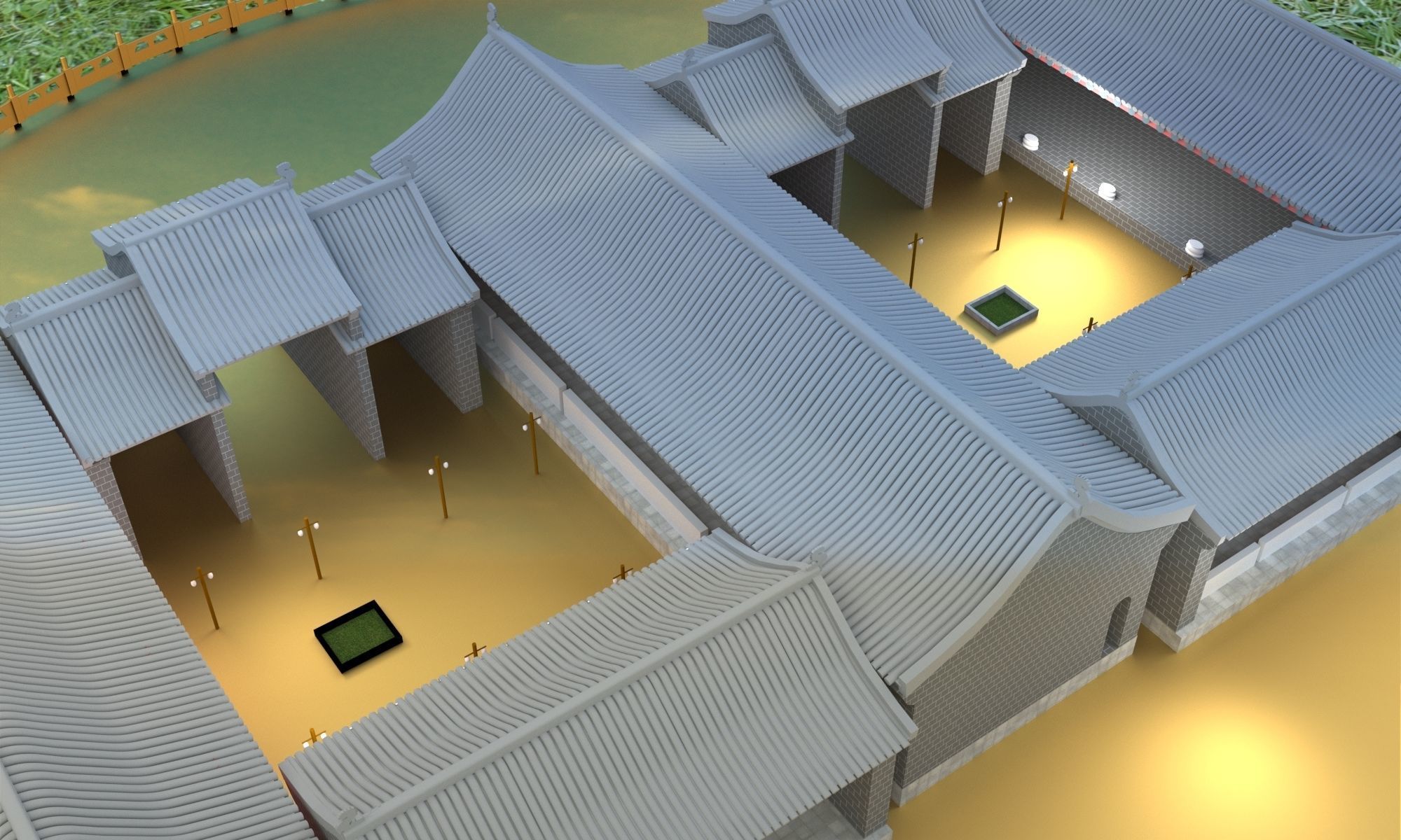 Chinese ancient  house 3D model_4