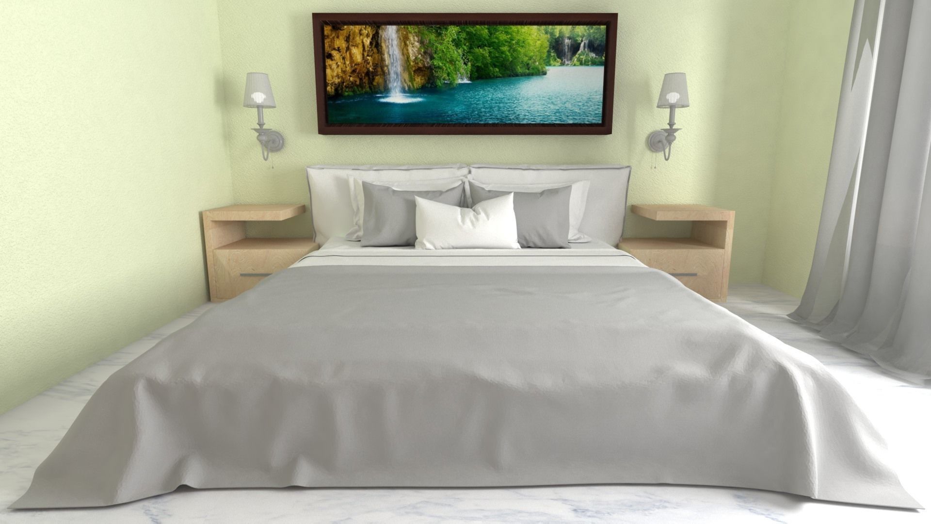 beach side hut with interior 3D model_3