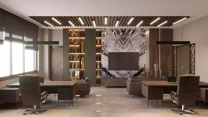 Modern Office Interior 3D model