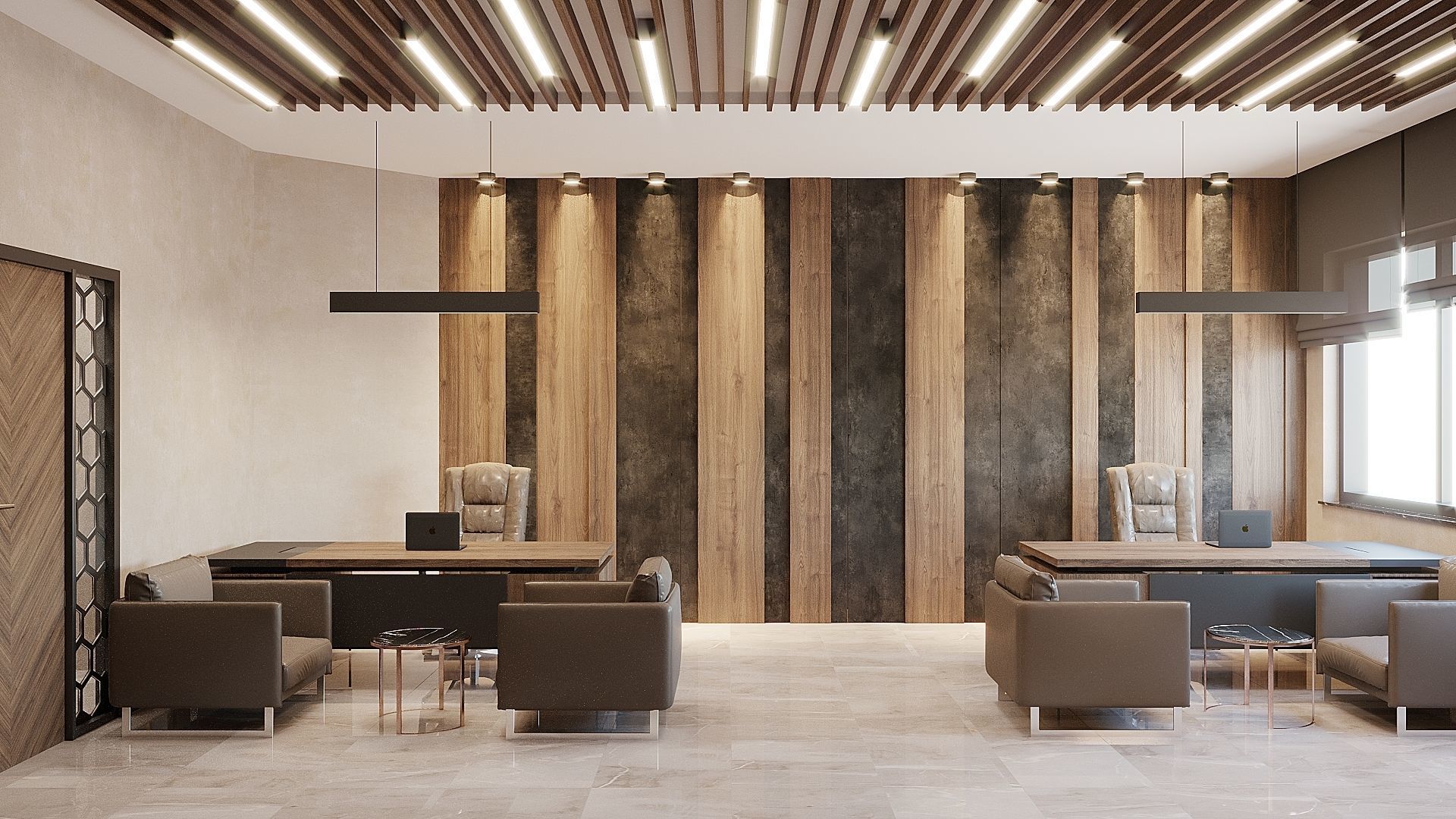 Modern Office Interior 3D model_2