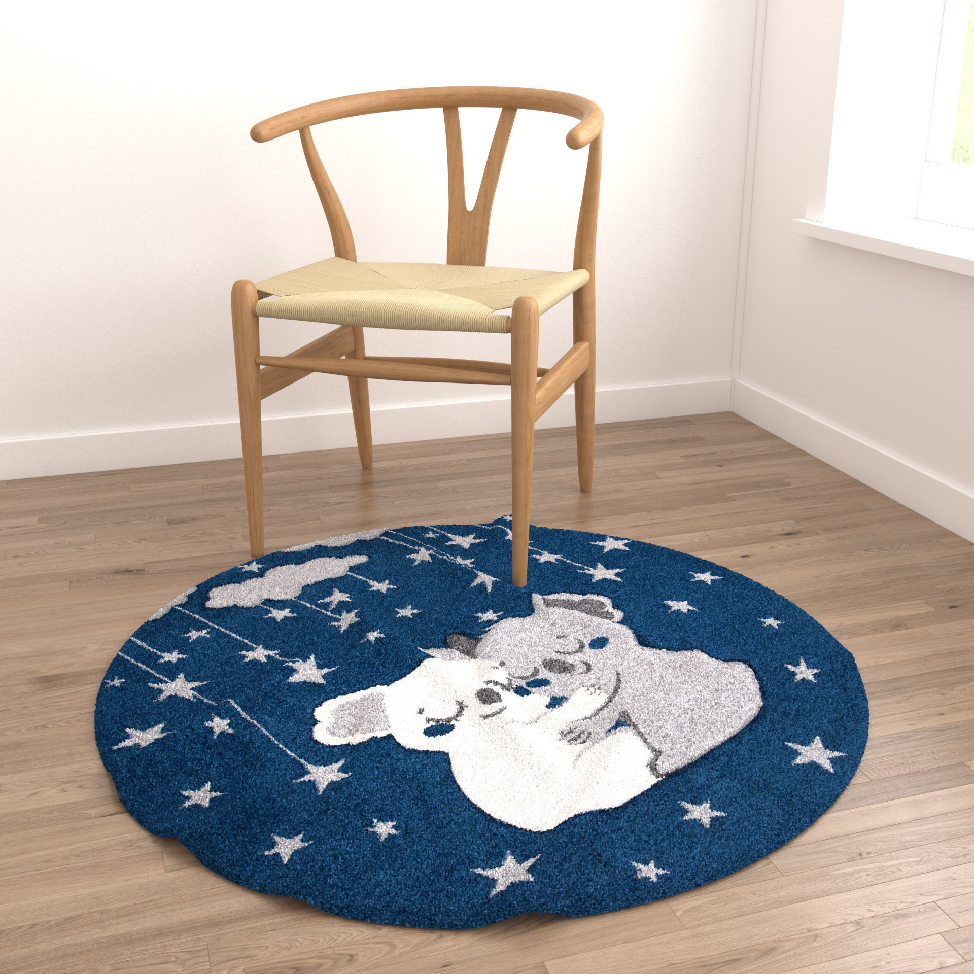 4 in 1 Rug Collection No 23 Low-poly 3D model_5