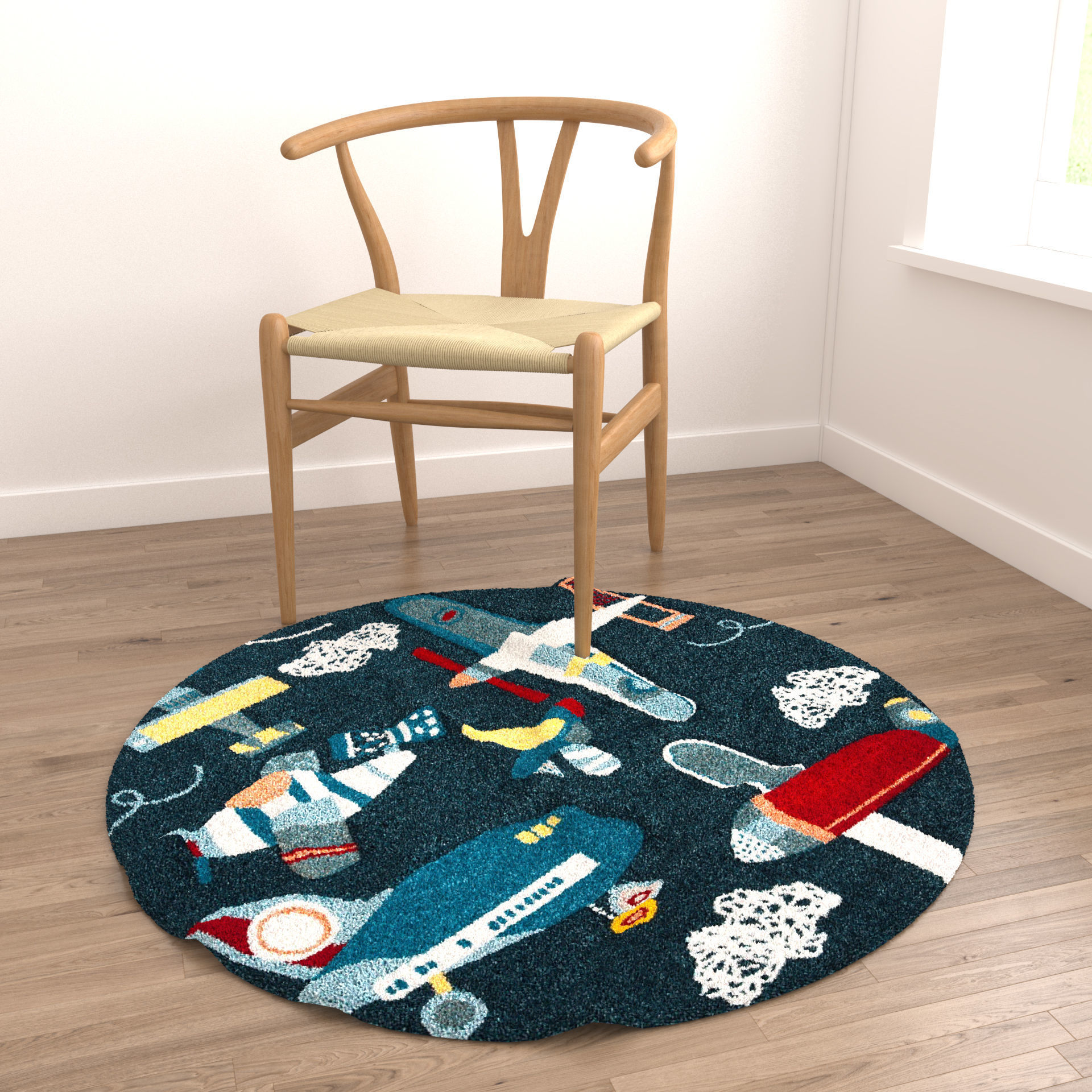 4 in 1 Rug Collection No 23 Low-poly 3D model_11