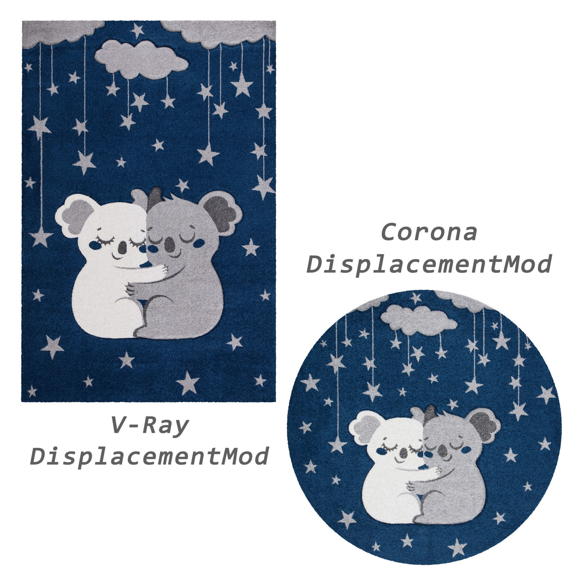 4 in 1 Rug Collection No 23 Low-poly 3D model_4