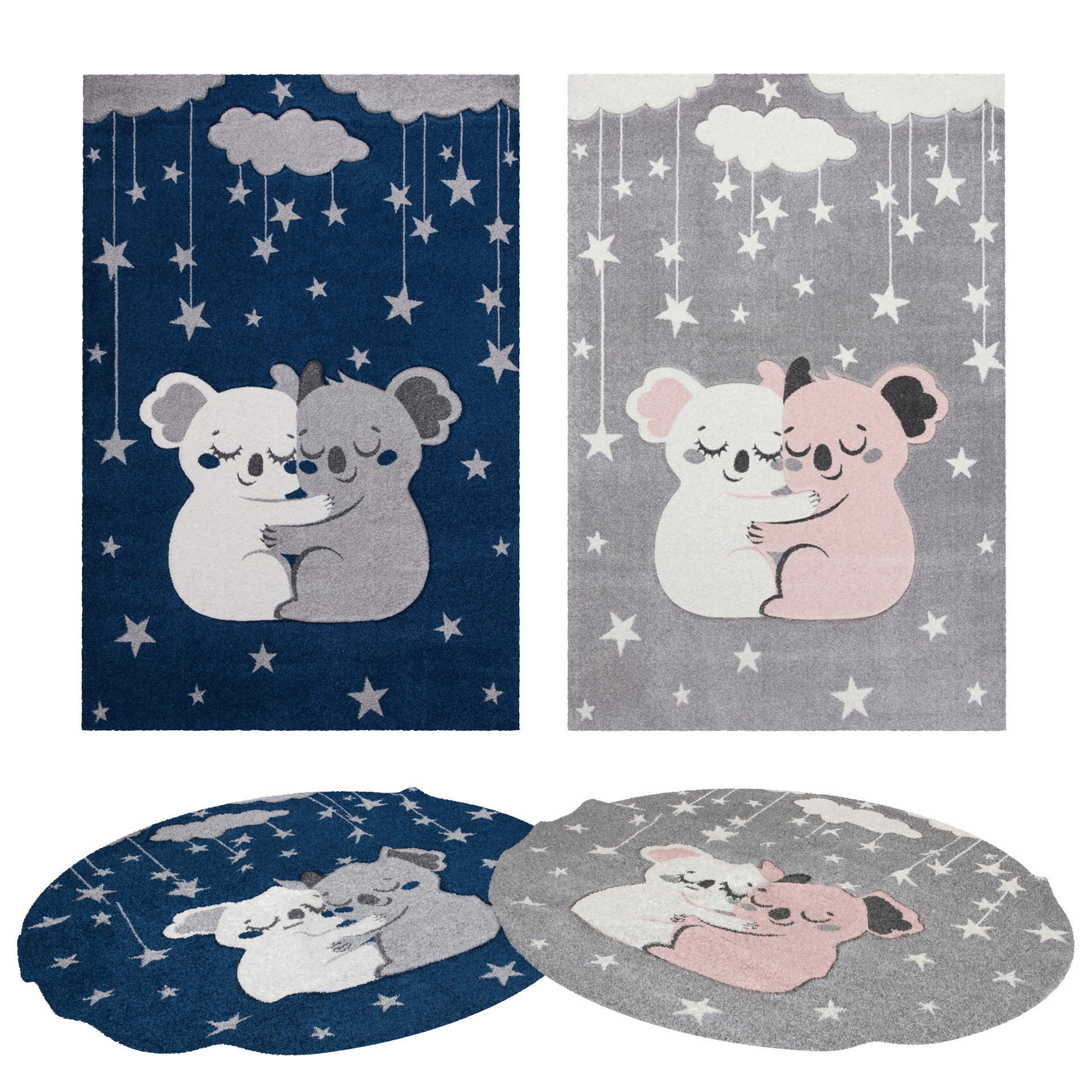 4 in 1 Rug Collection No 23 Low-poly 3D model_3