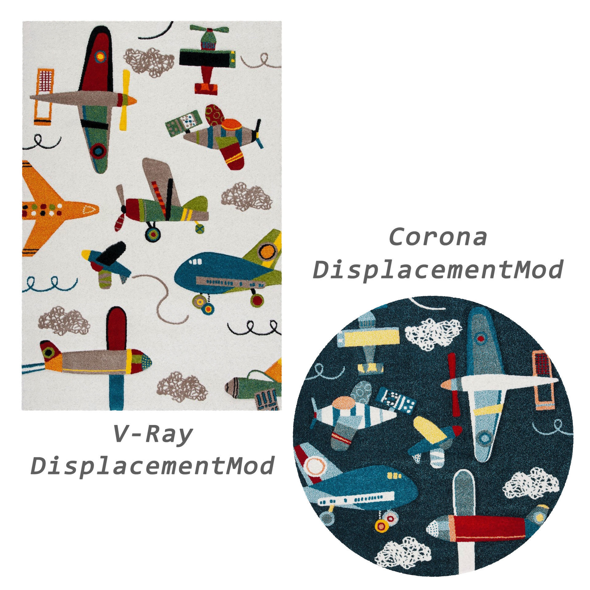 4 in 1 Rug Collection No 23 Low-poly 3D model_10