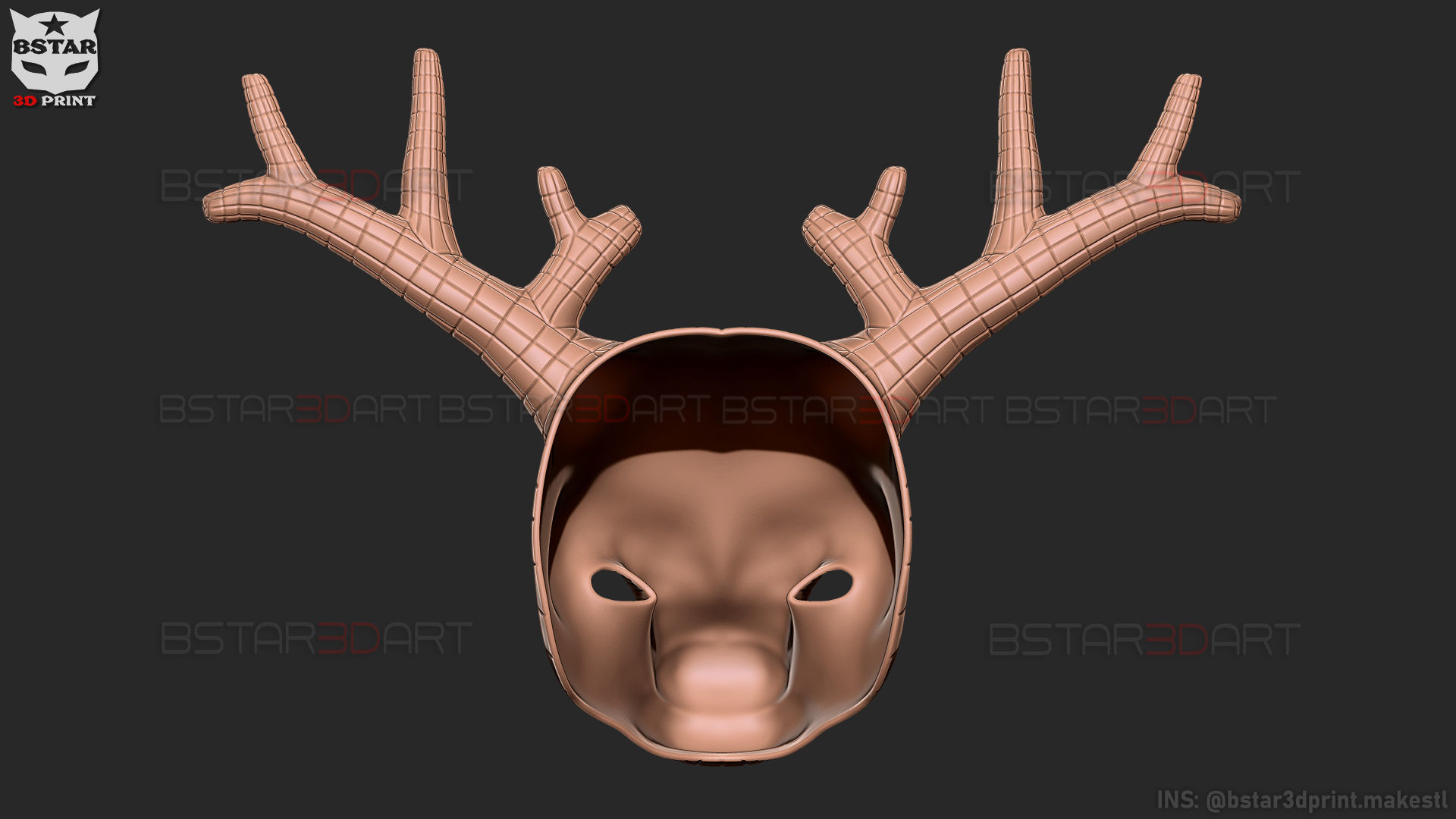 Squid Game Mask - Vip Deer Mask Cosplay 3D print model_25