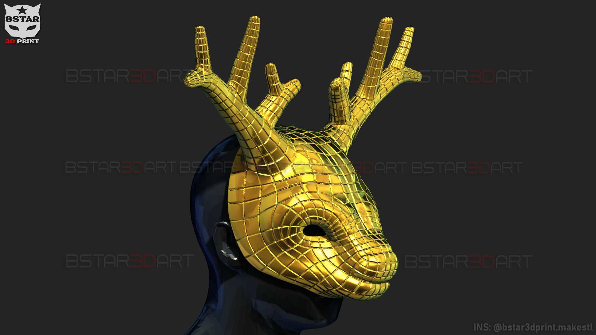 Squid Game Mask - Vip Deer Mask Cosplay 3D print model_8