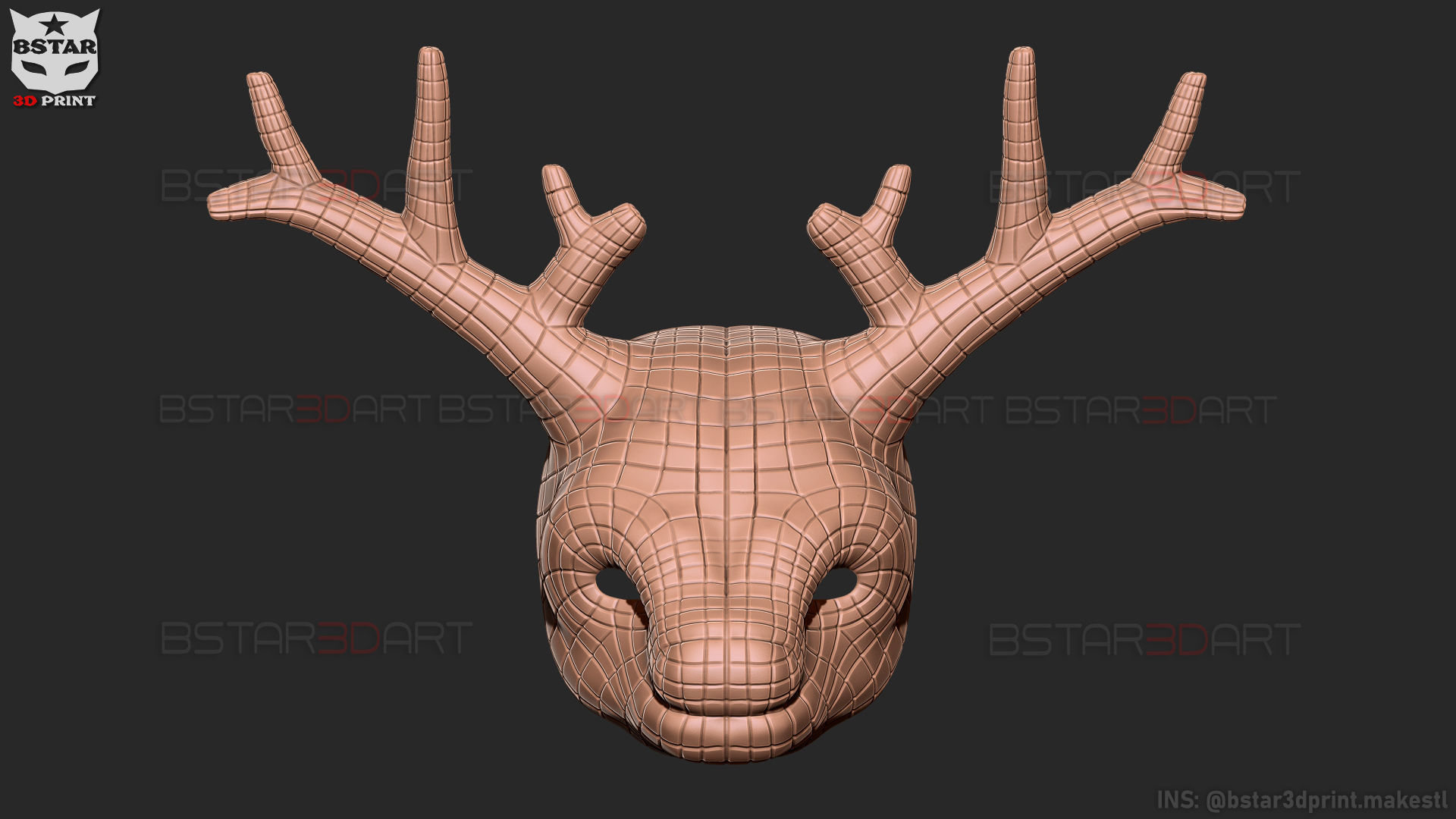 Squid Game Mask - Vip Deer Mask Cosplay 3D print model_15