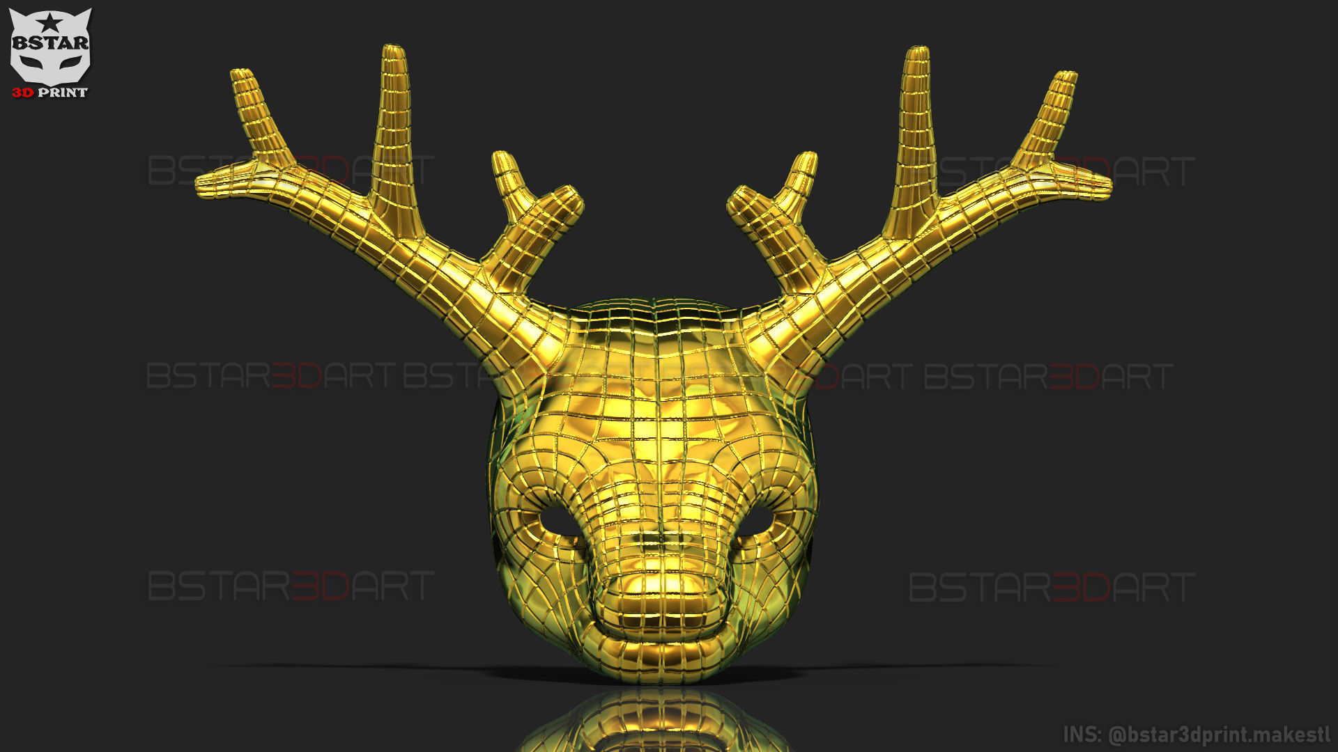 Squid Game Mask - Vip Deer Mask Cosplay 3D print model_9