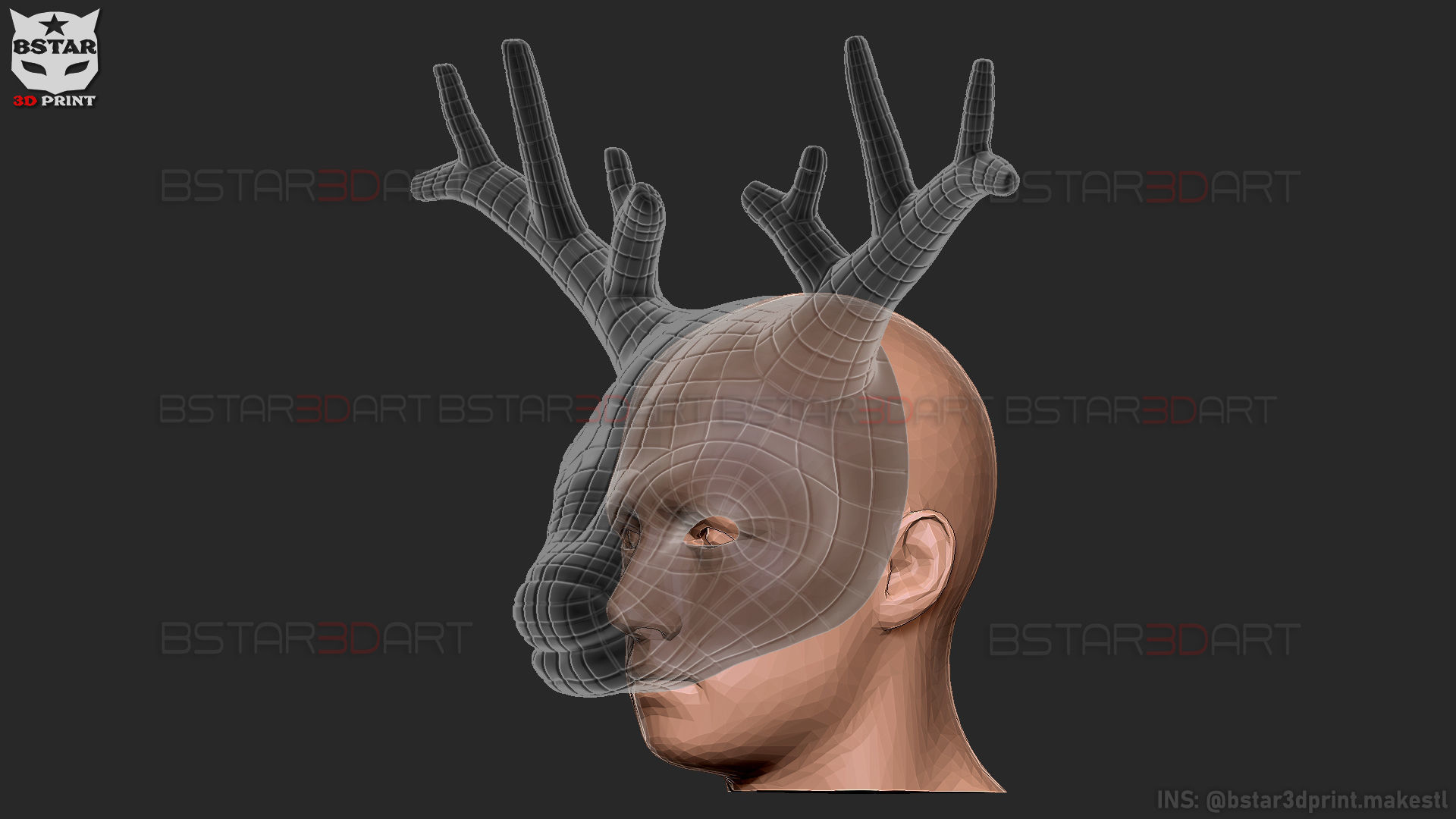 Squid Game Mask - Vip Deer Mask Cosplay 3D print model_17