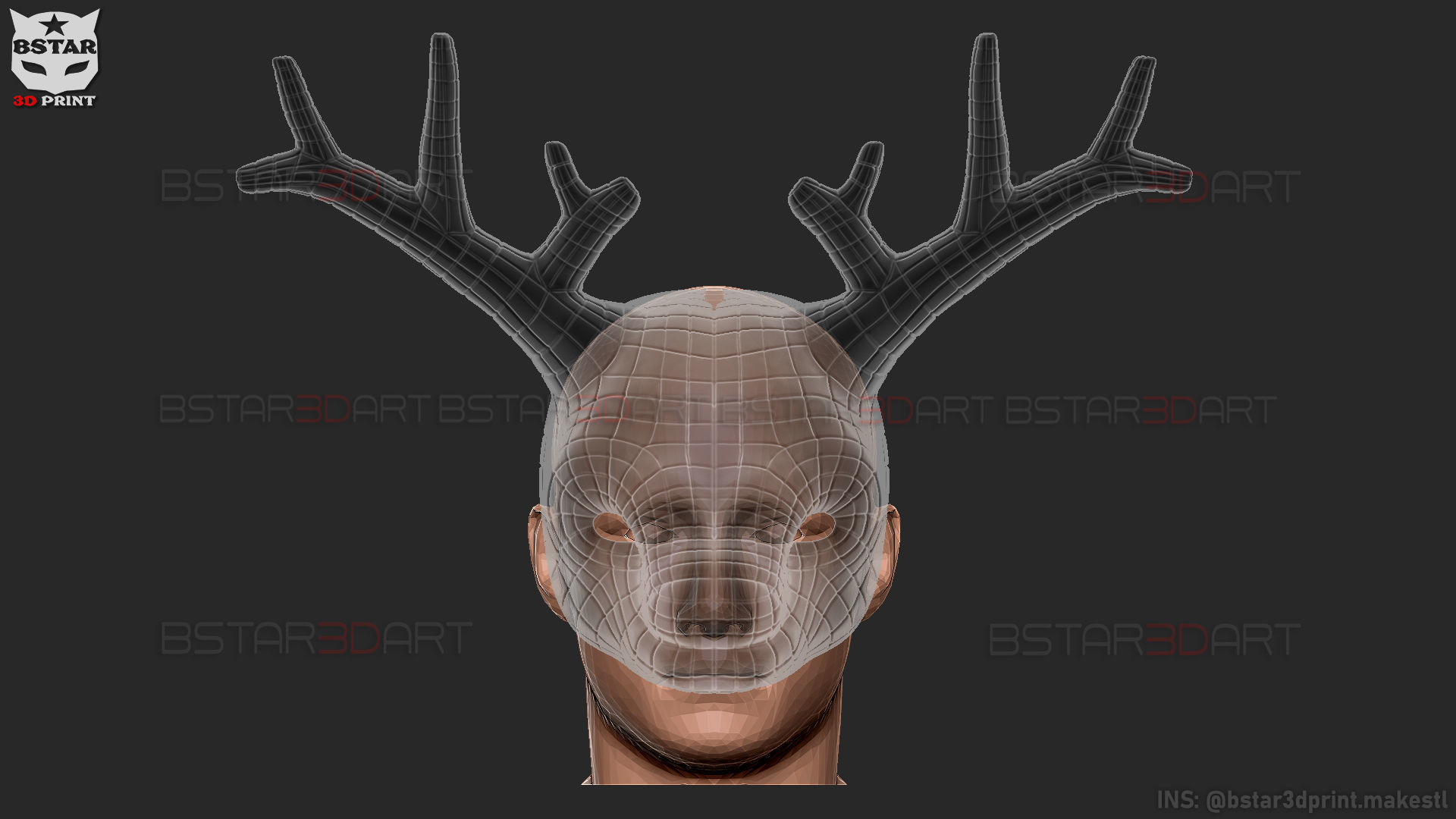 Squid Game Mask - Vip Deer Mask Cosplay 3D print model_16