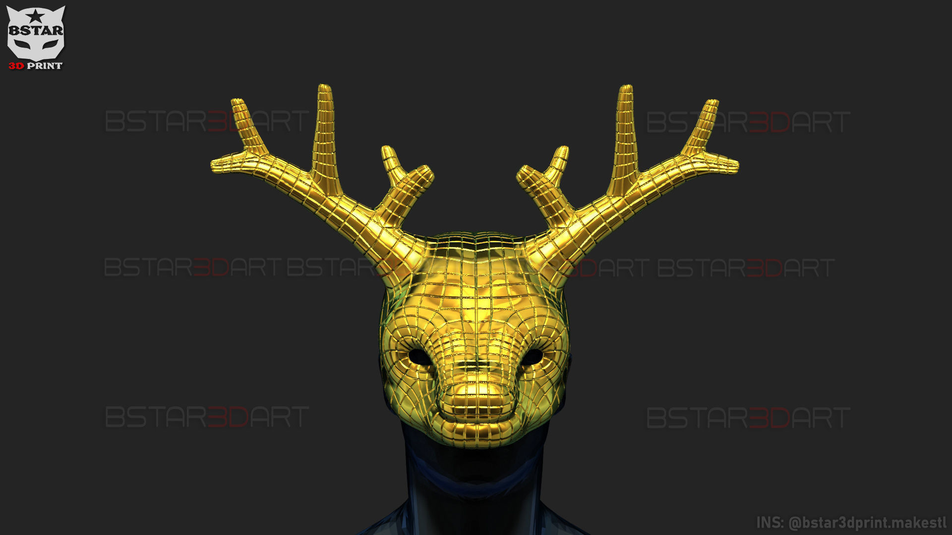 Squid Game Mask - Vip Deer Mask Cosplay 3D print model_3