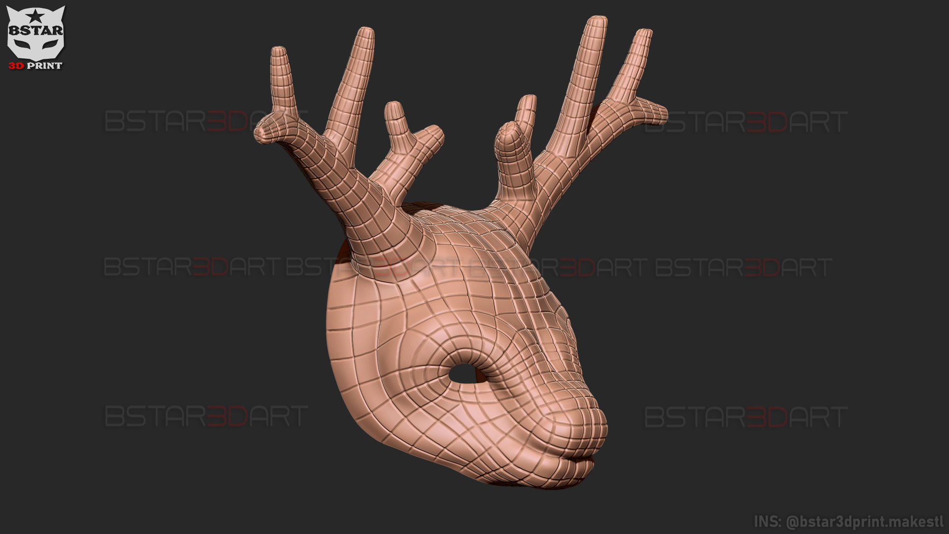 Squid Game Mask - Vip Deer Mask Cosplay 3D print model_28