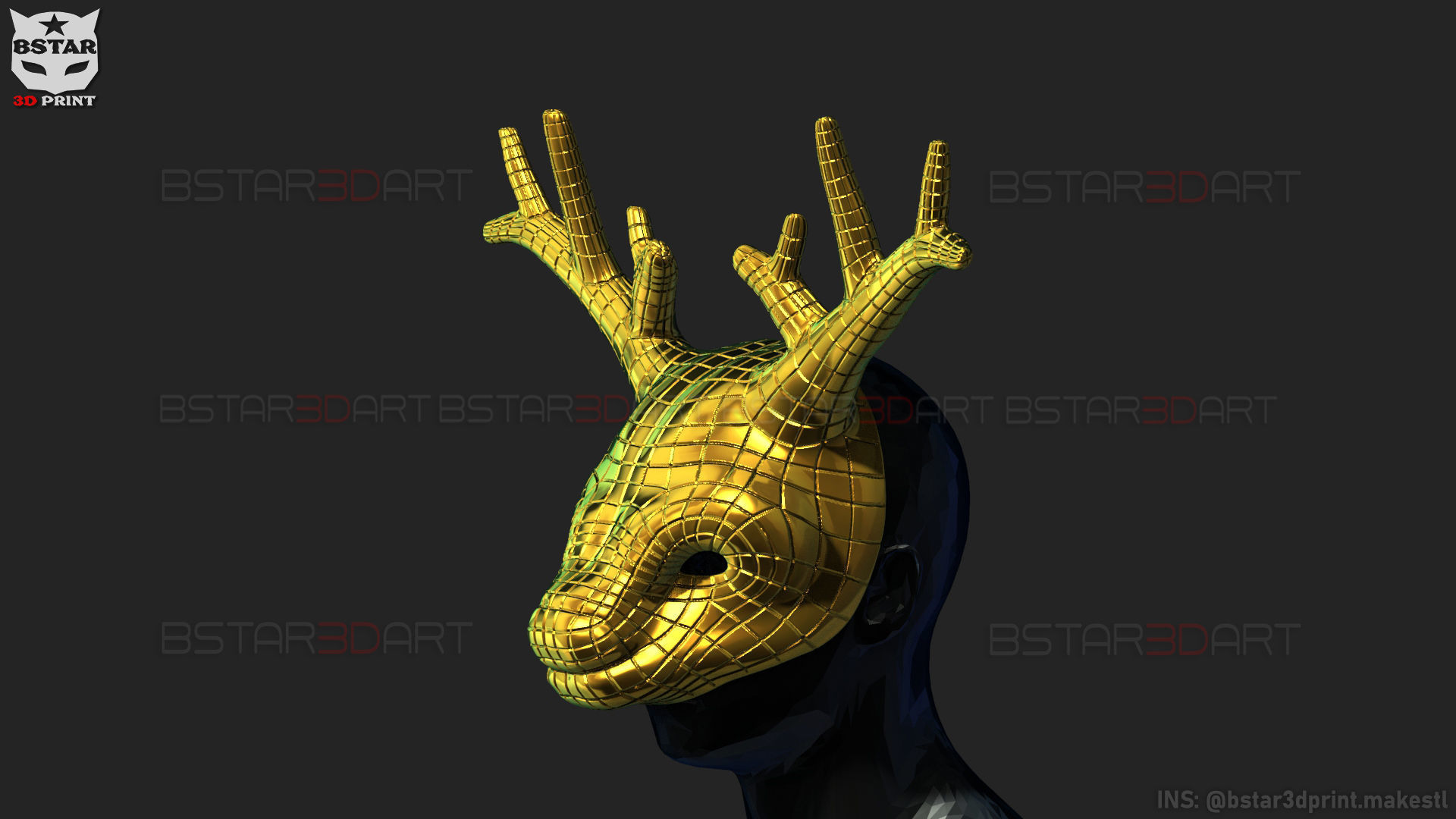 Squid Game Mask - Vip Deer Mask Cosplay 3D print model_4