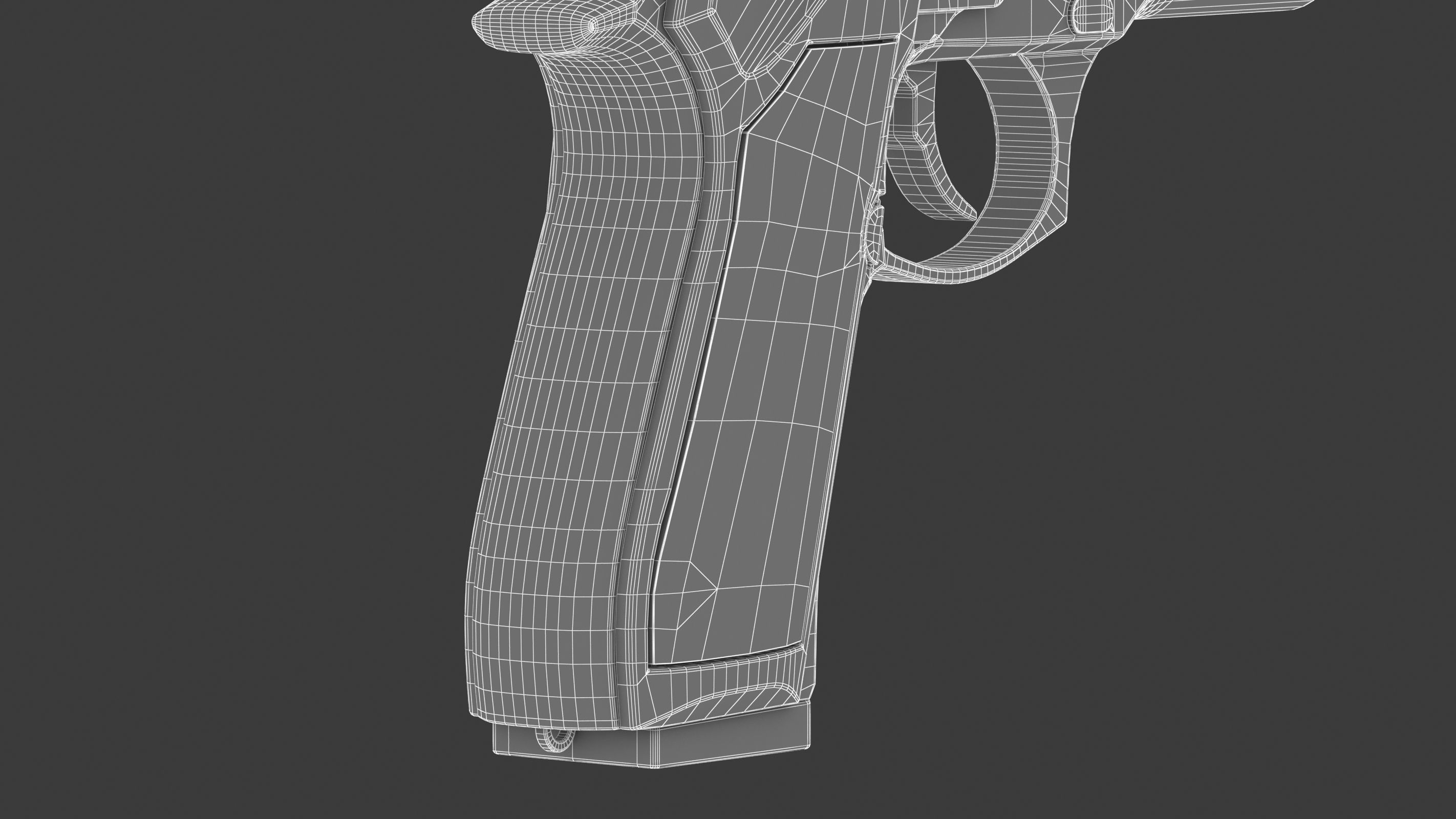 Beretta 92 Low Poly Low-poly 3D model_21