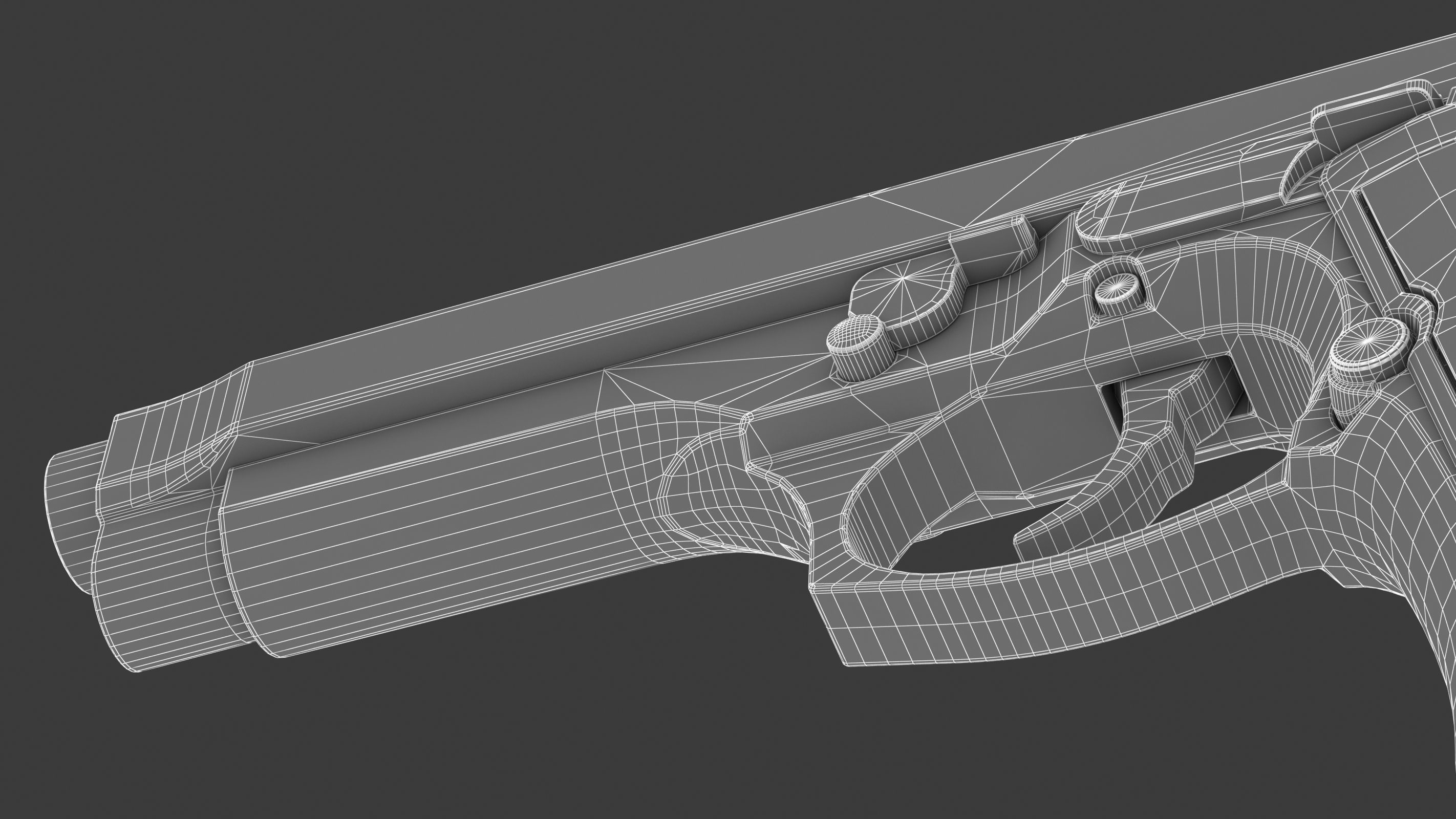 Beretta 92 Low Poly Low-poly 3D model_25