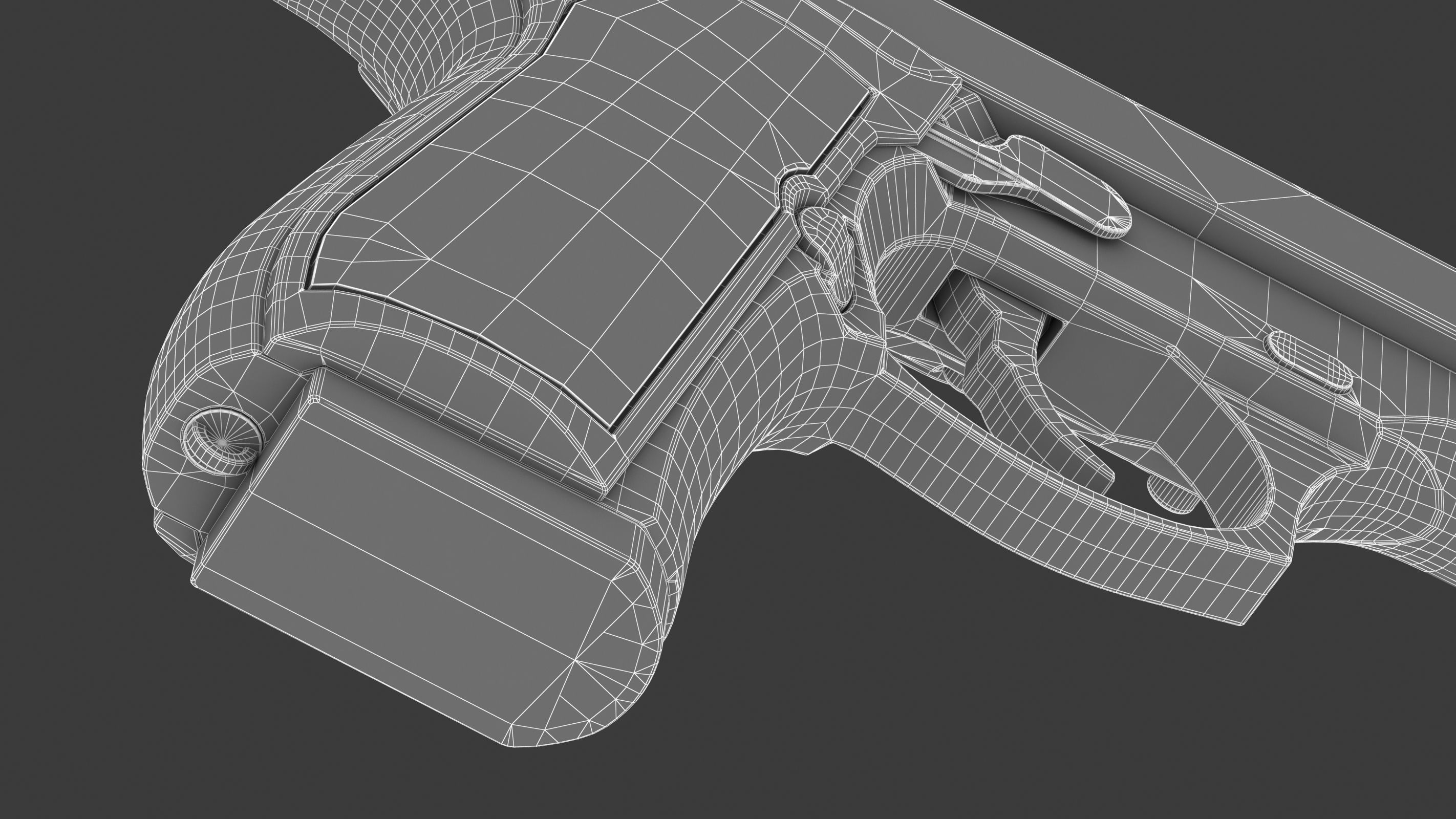 Beretta 92 Low Poly Low-poly 3D model_26