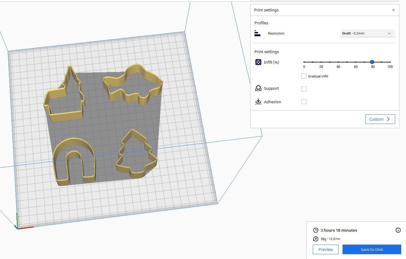 Christmas Baking Forms 3D print model_3