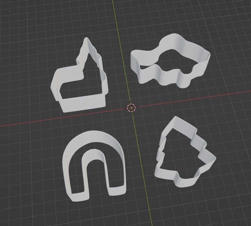 Christmas Baking Forms 3D print model_1