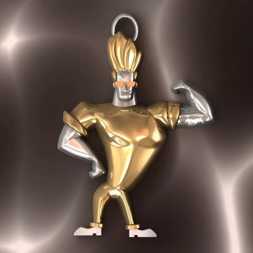 johnny bravo pendant 3D print model
