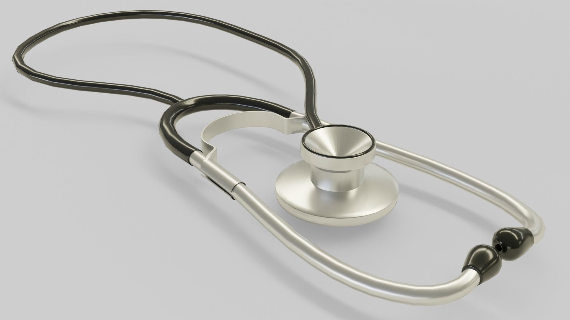 Medical stethoscope rigged LowPoly version Low-poly 3D model_2