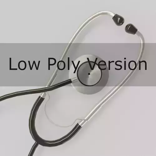 Medical stethoscope rigged LowPoly version Low-poly 3D model