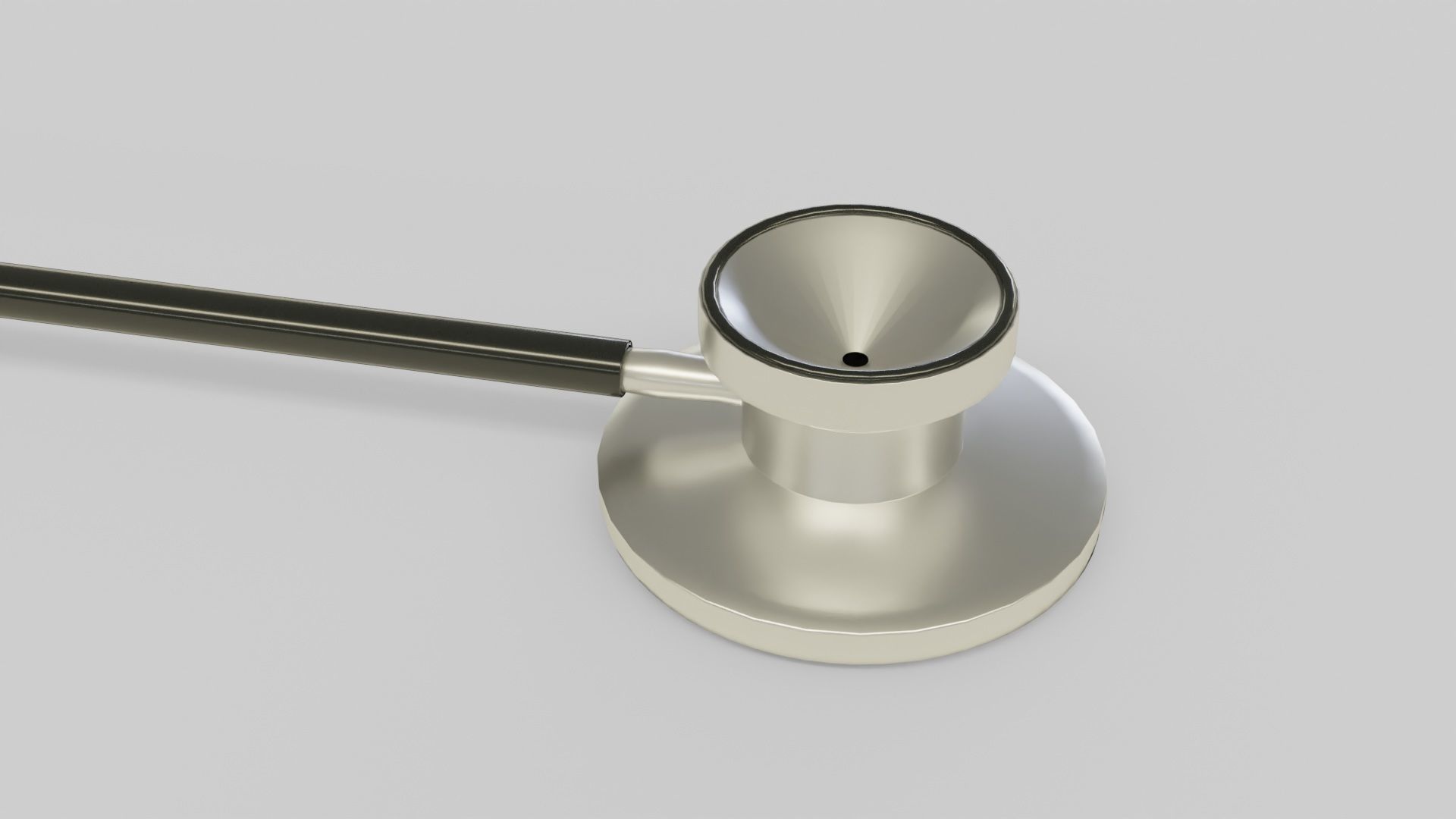 Medical stethoscope rigged LowPoly version Low-poly 3D model_4
