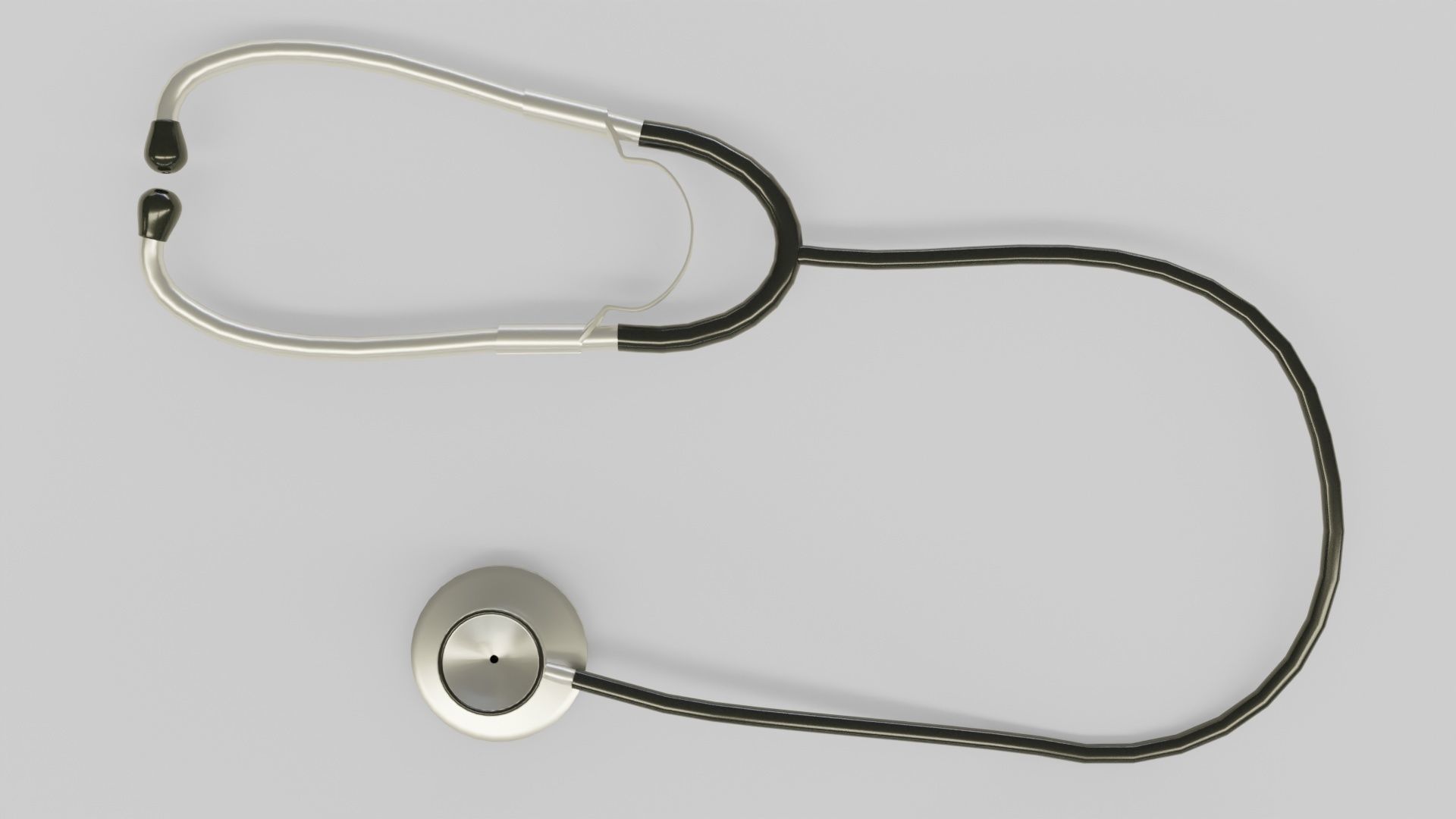 Medical stethoscope rigged LowPoly version Low-poly 3D model_7