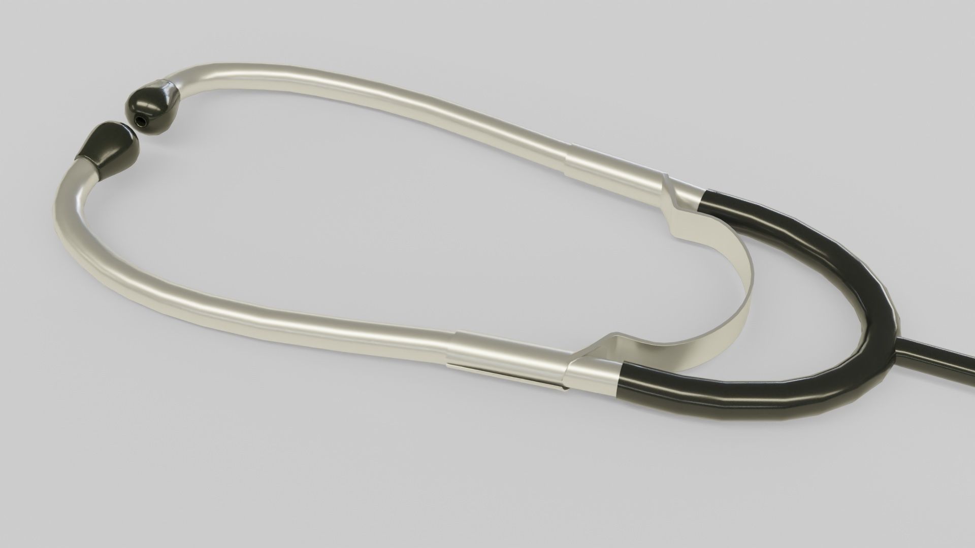 Medical stethoscope rigged LowPoly version Low-poly 3D model_9