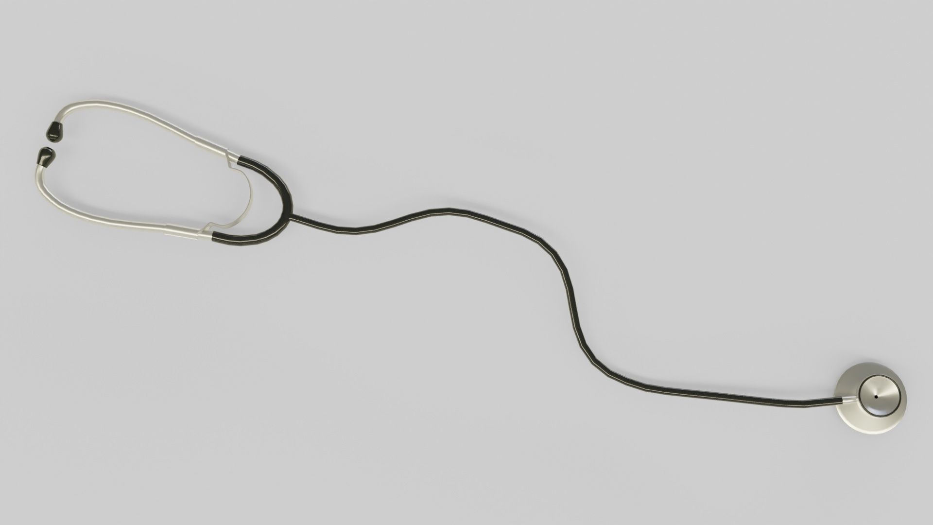 Medical stethoscope rigged LowPoly version Low-poly 3D model_8