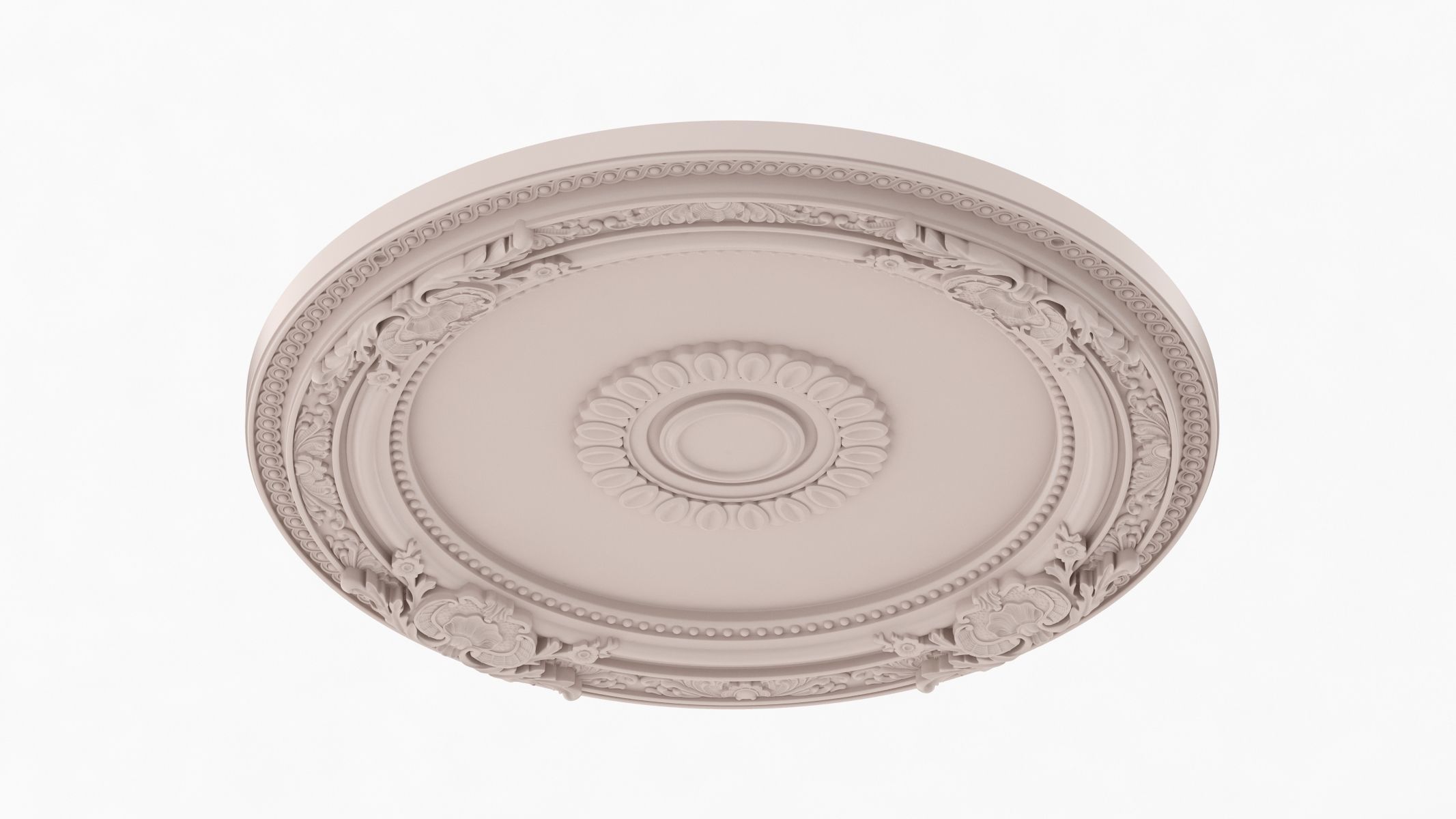 Classic Ceiling Medallion 46 3D model_3