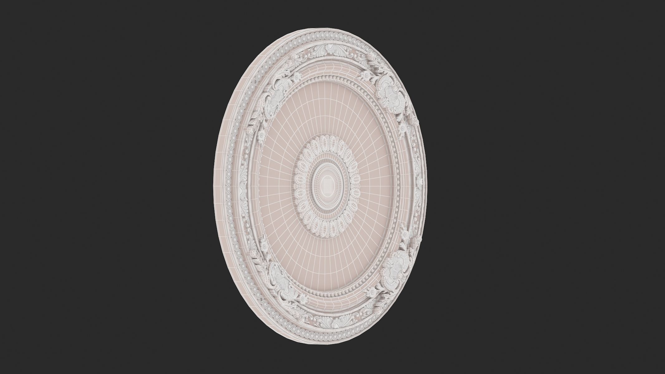 Classic Ceiling Medallion 46 3D model_6