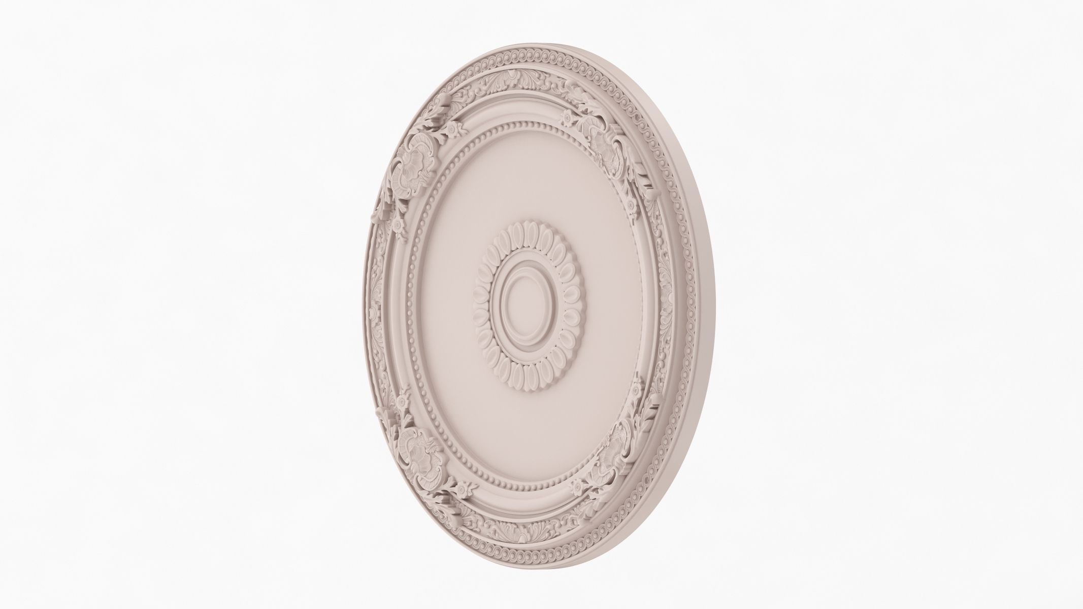 Classic Ceiling Medallion 46 3D model_2