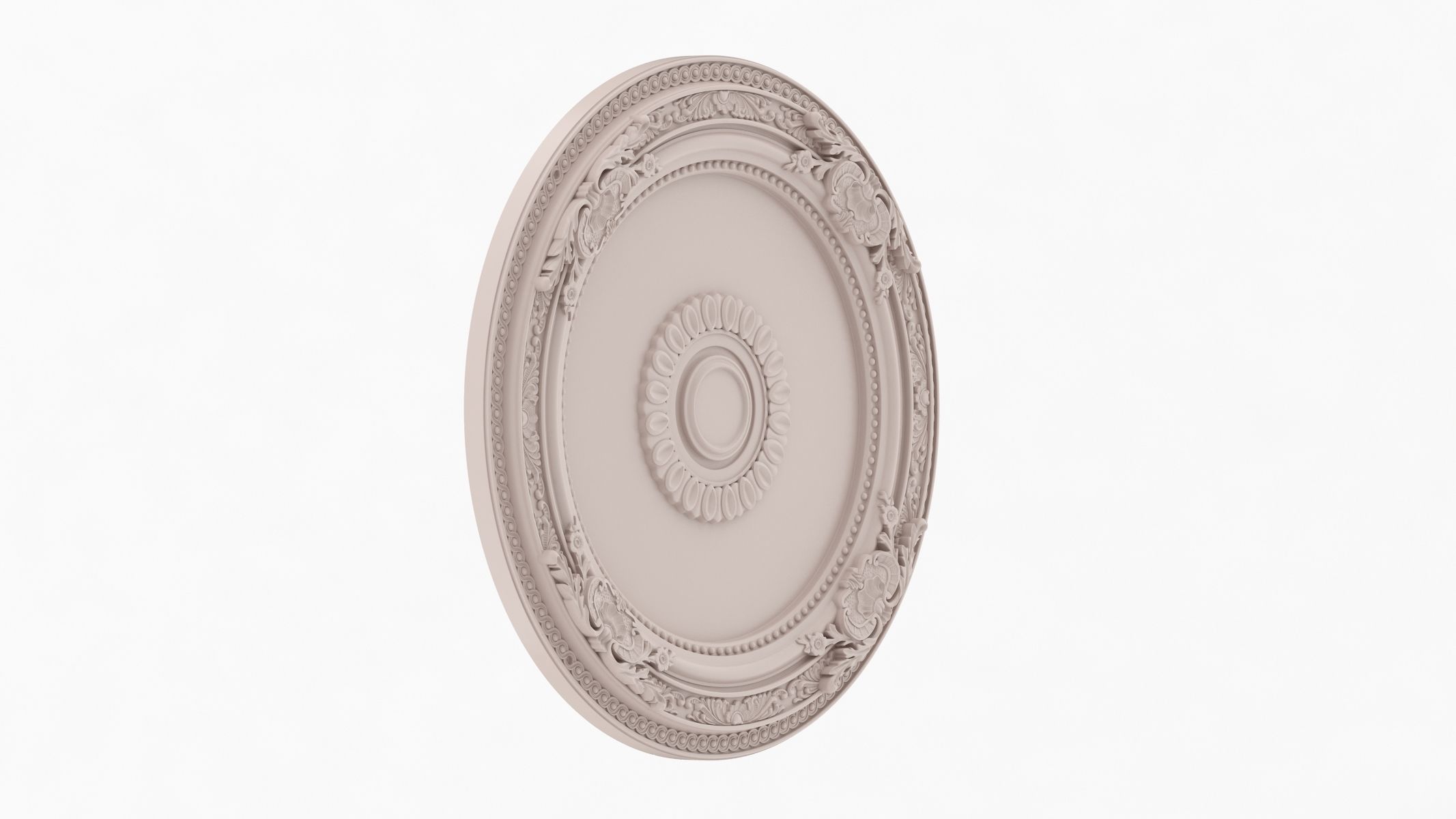 Classic Ceiling Medallion 46 3D model_1