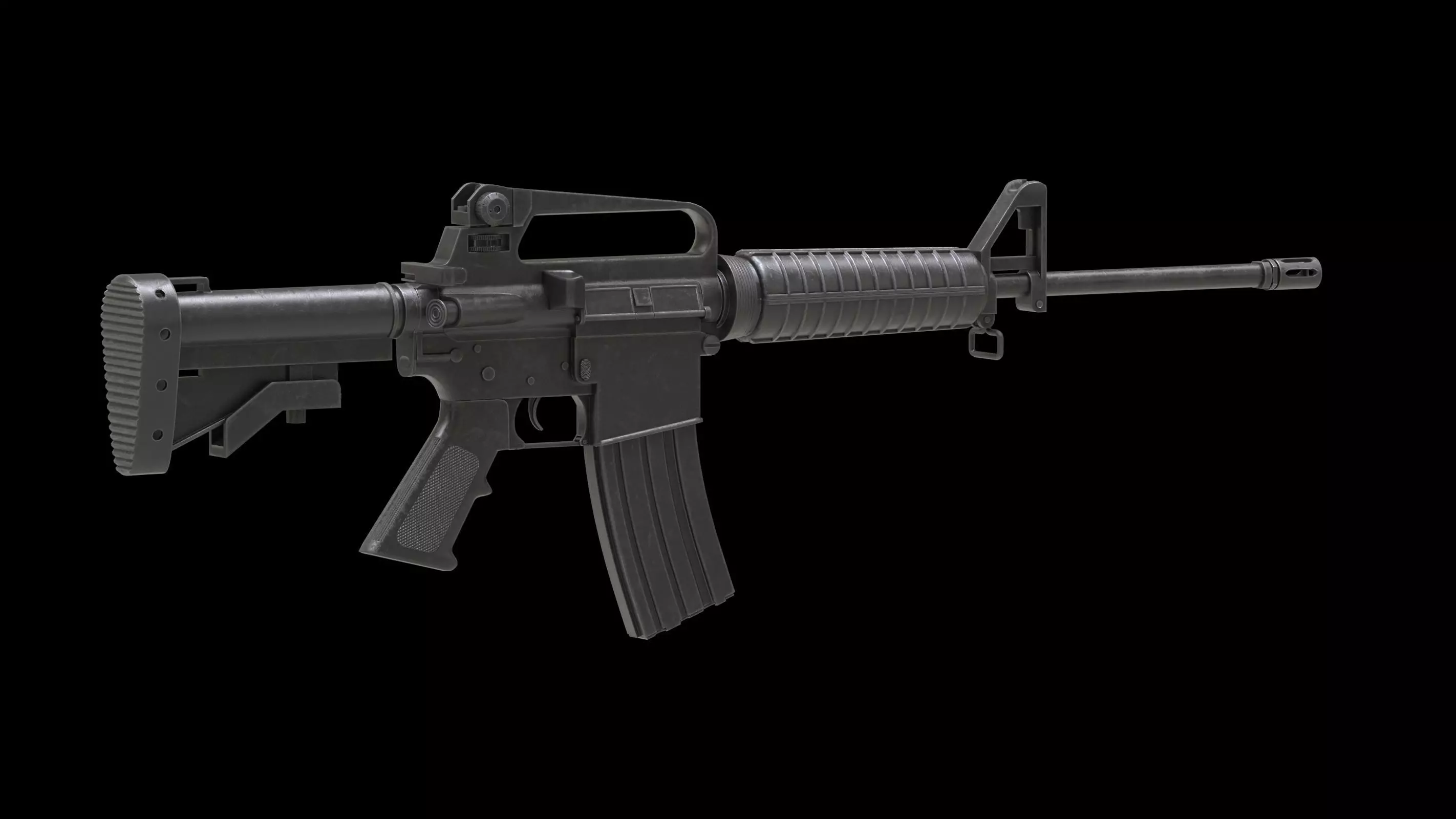 Colt AR-15 Low Poly  Low-poly 3D model_0