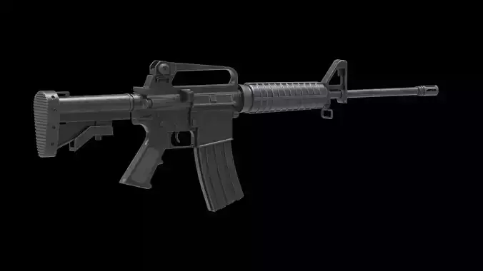 Colt AR-15 Low Poly 