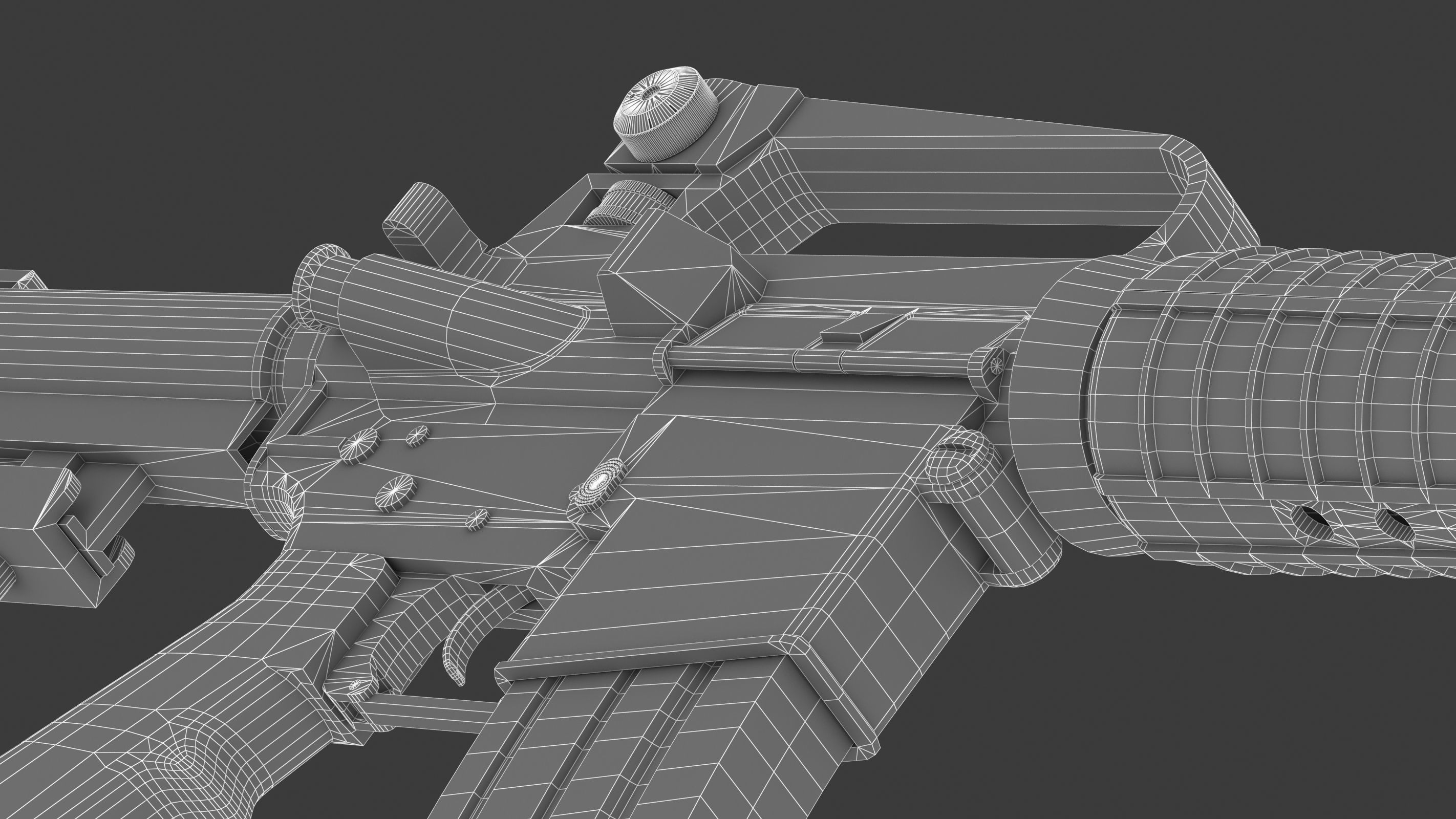 Colt AR-15 Low Poly  Low-poly 3D model_28