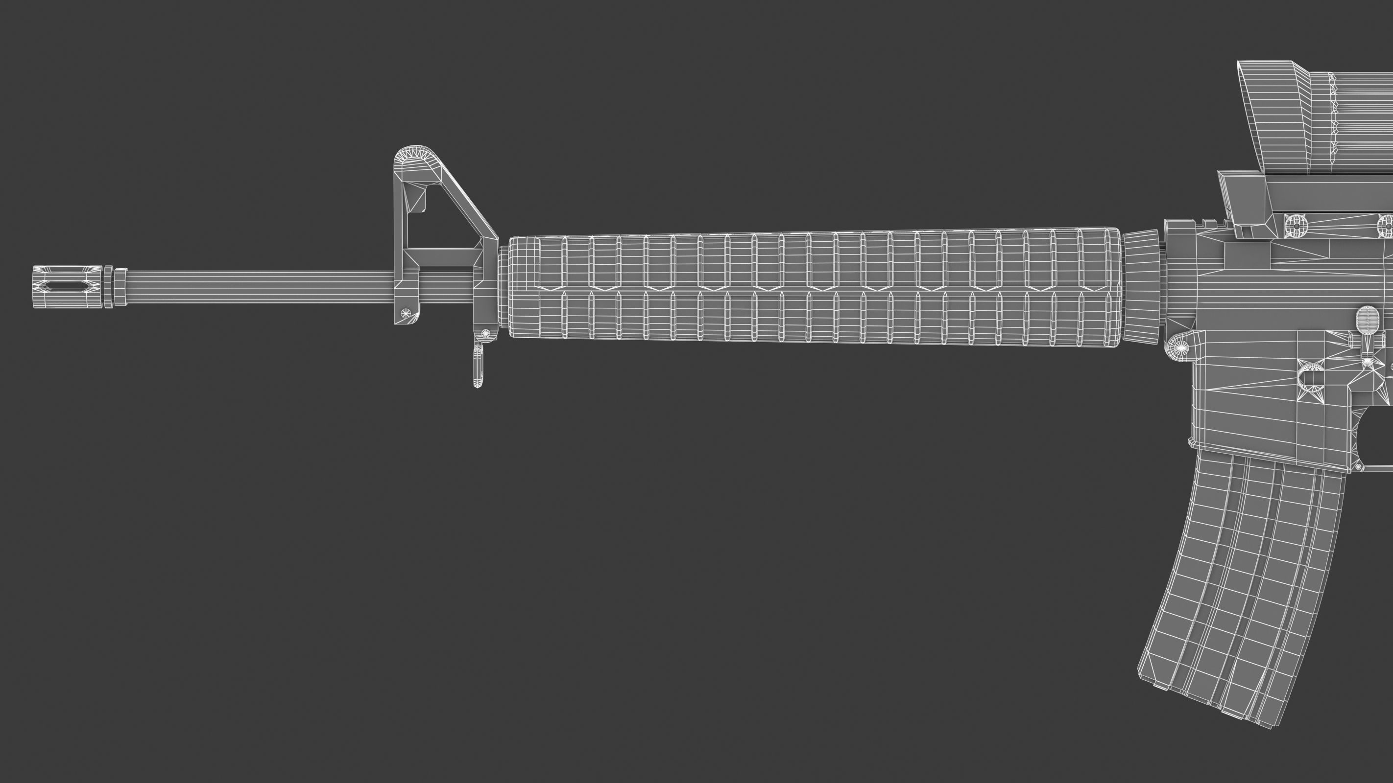 Colt Canada C7A1 Low Poly Low-poly 3D model_22